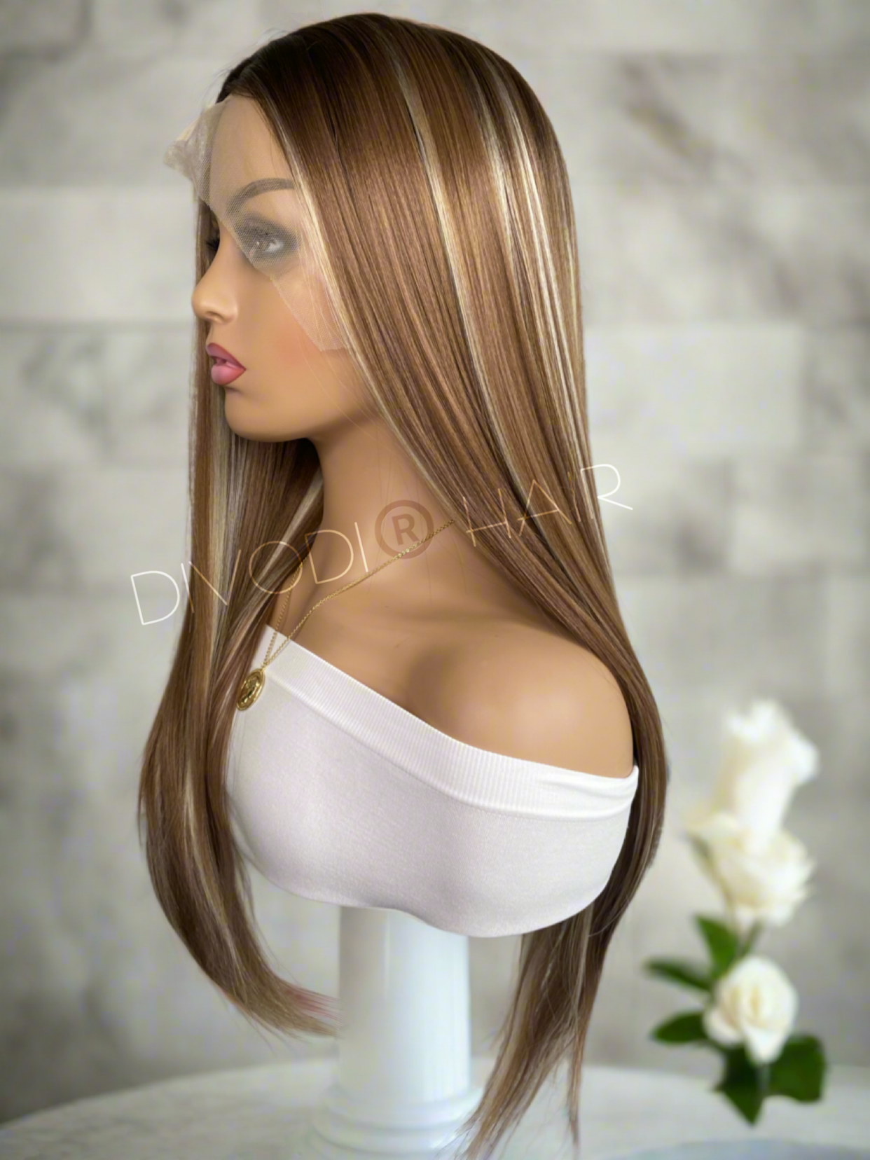 Billie-Brown/Highlights-Futura Fiber-(13x4) Lace Front Wig