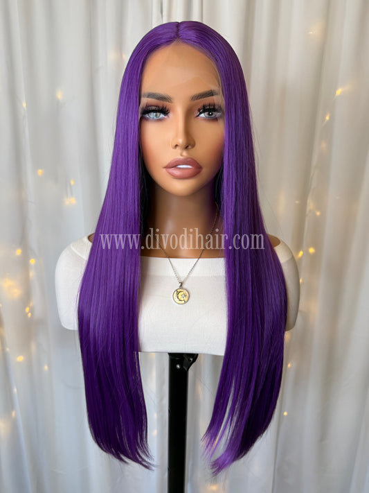 Purple-Blossom-T-Part-Lace Front Wig
