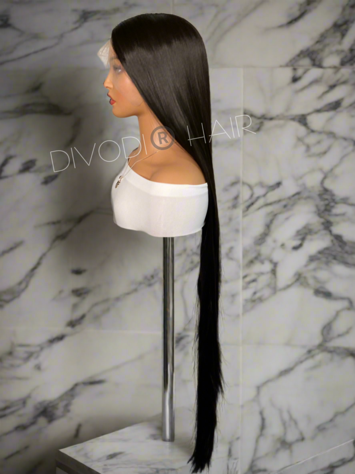 Black Pearl-Very Long-Black-Futura Fiber-(13x3) Lace Front Wig