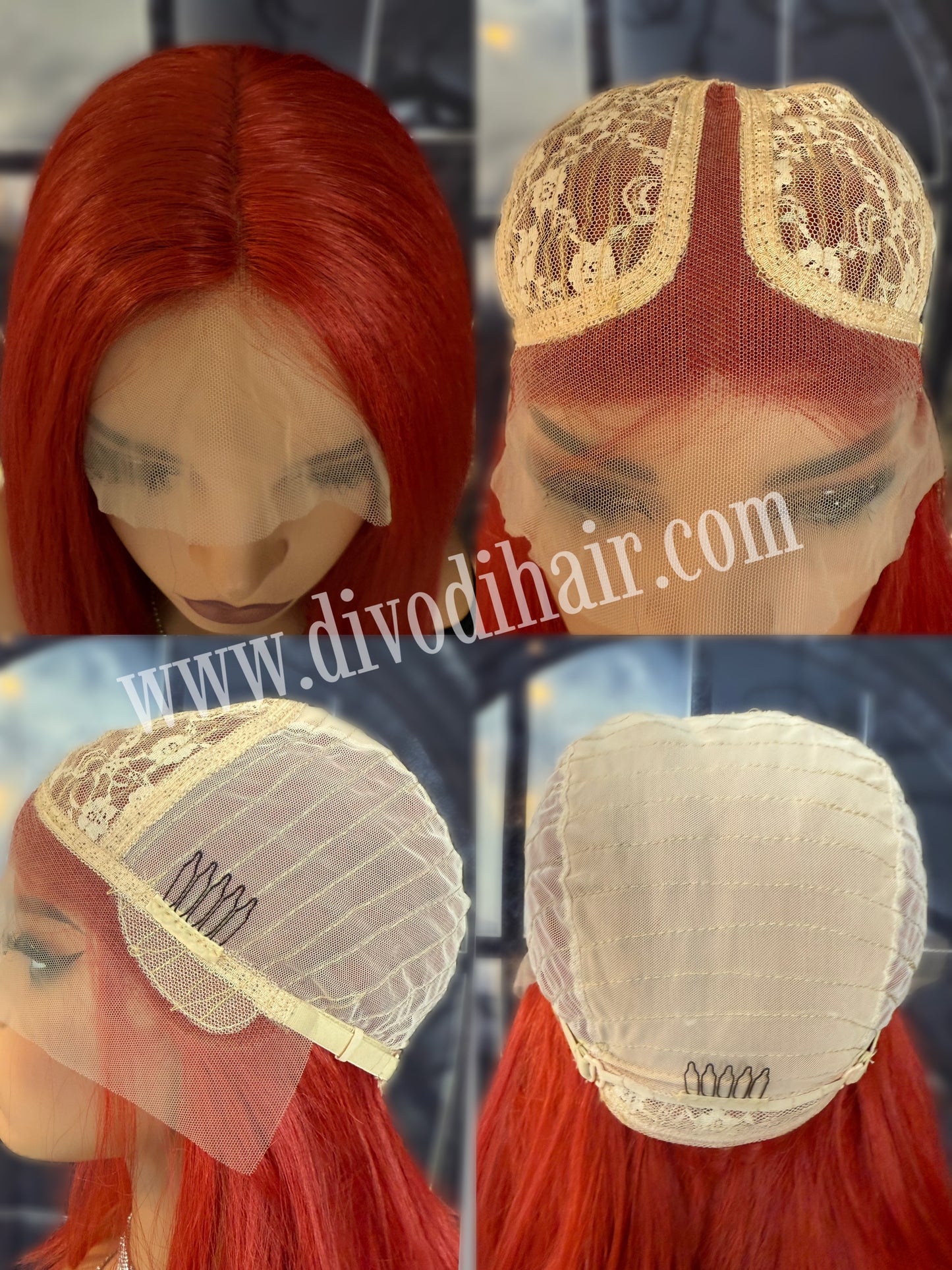 Red Cosplay T-Part Lace Front Wig-DH349