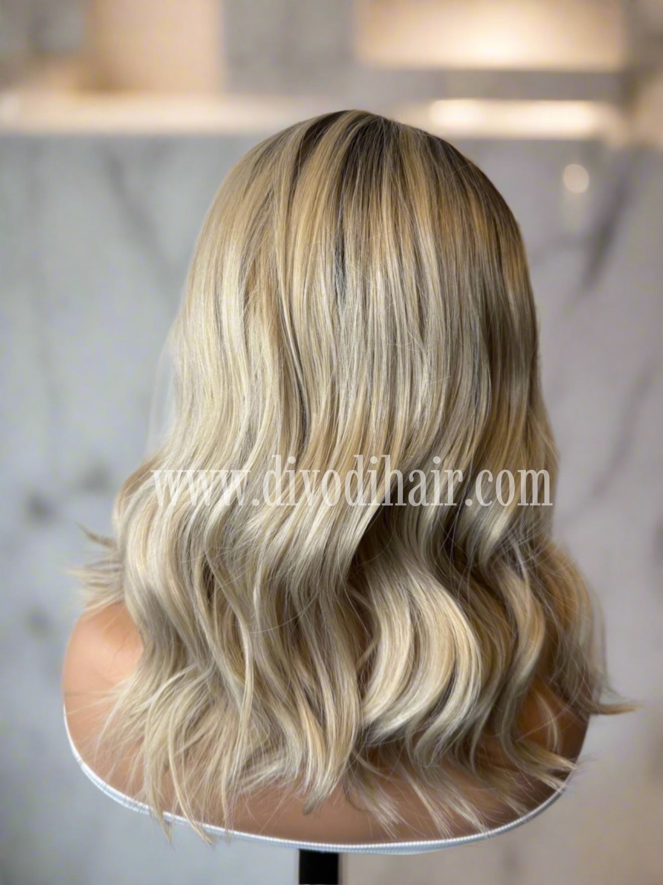 Ombre Beige Blonde Rooted-(13x3) Lace Front Wig-DH301