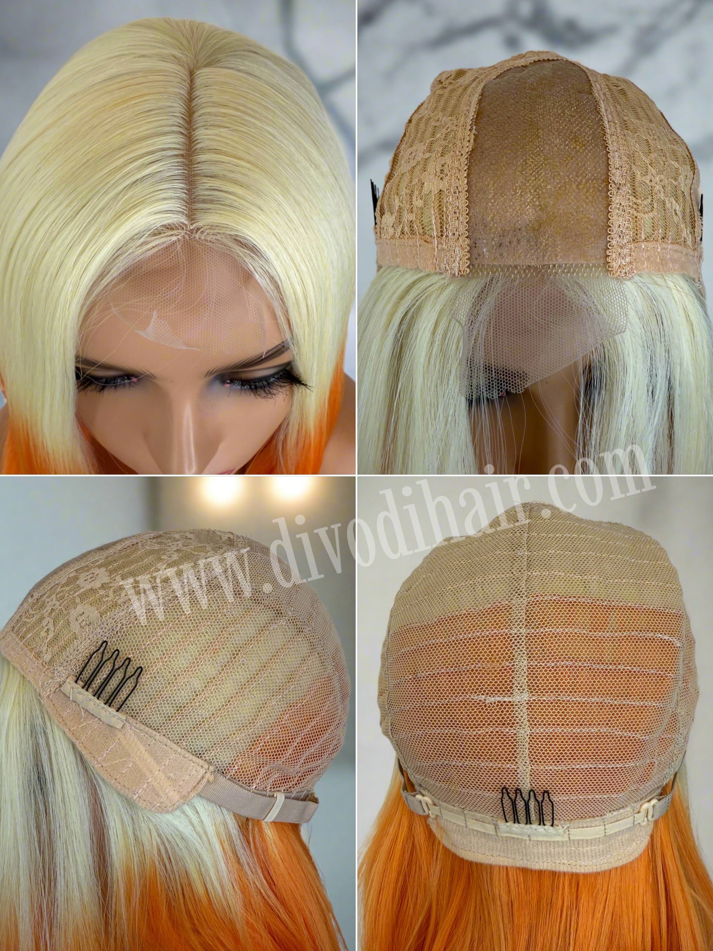 Clementine-Blonde/Orange-Small Lace Front Wig