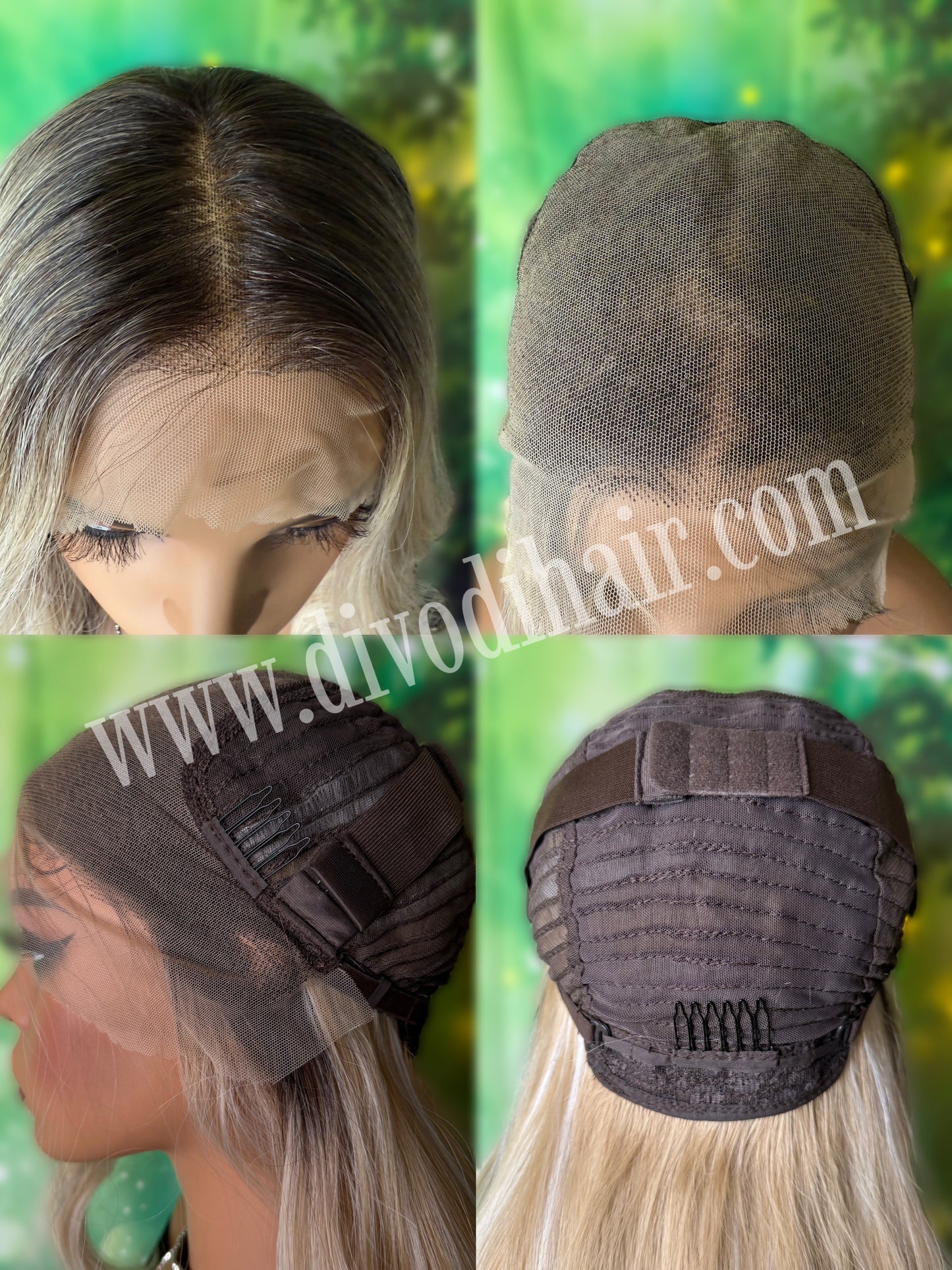 Ombre Blonde Lace Front Wig-(13x6) Lace Front-Futura Fiber-DH337
