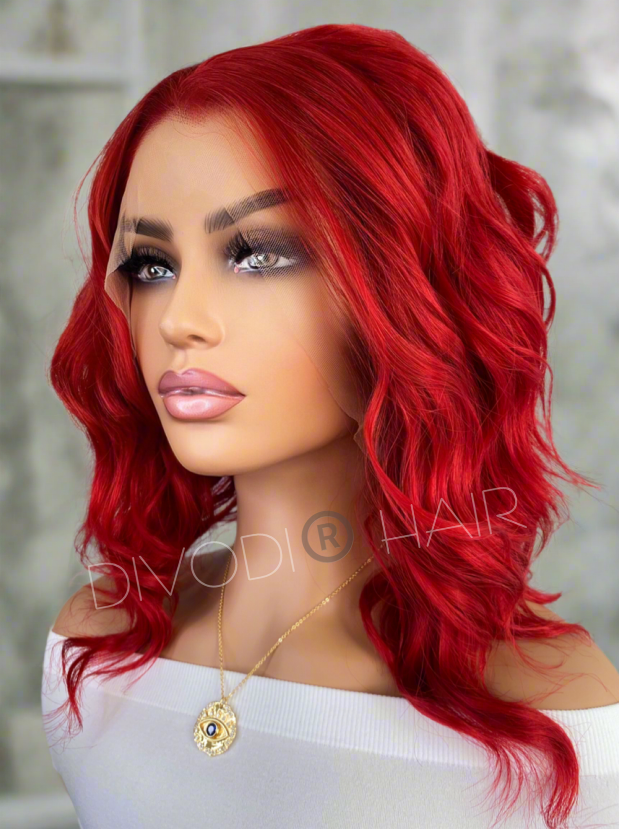 Fiona-Red Lace Front/Open Weft Back Wig