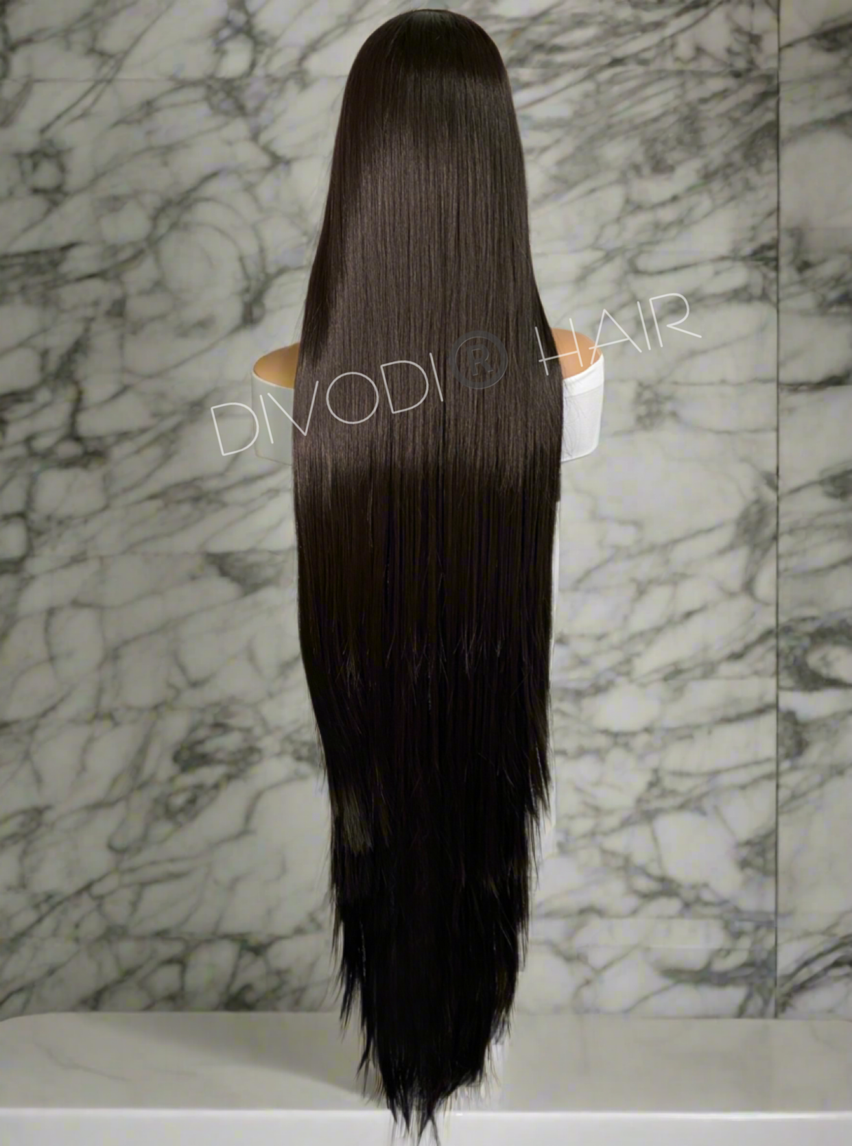 Black Pearl-Very Long-Black-Futura Fiber-(13x3) Lace Front Wig