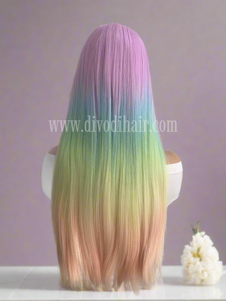 Rainbow-T-Part Lace Front Wig