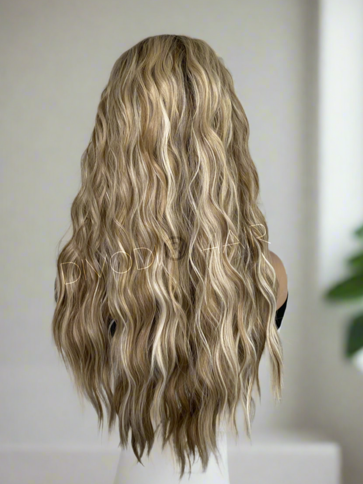 Calypso-Ombre Brown/Blonde Highlights-Futura Fiber-T-Part Lace Front Wig