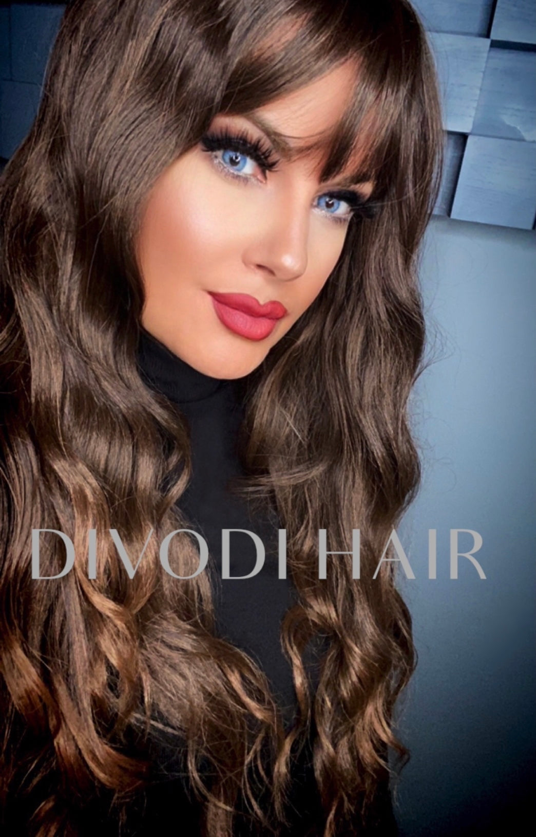 Eva-Brown with Bangs Non-Lace Wig