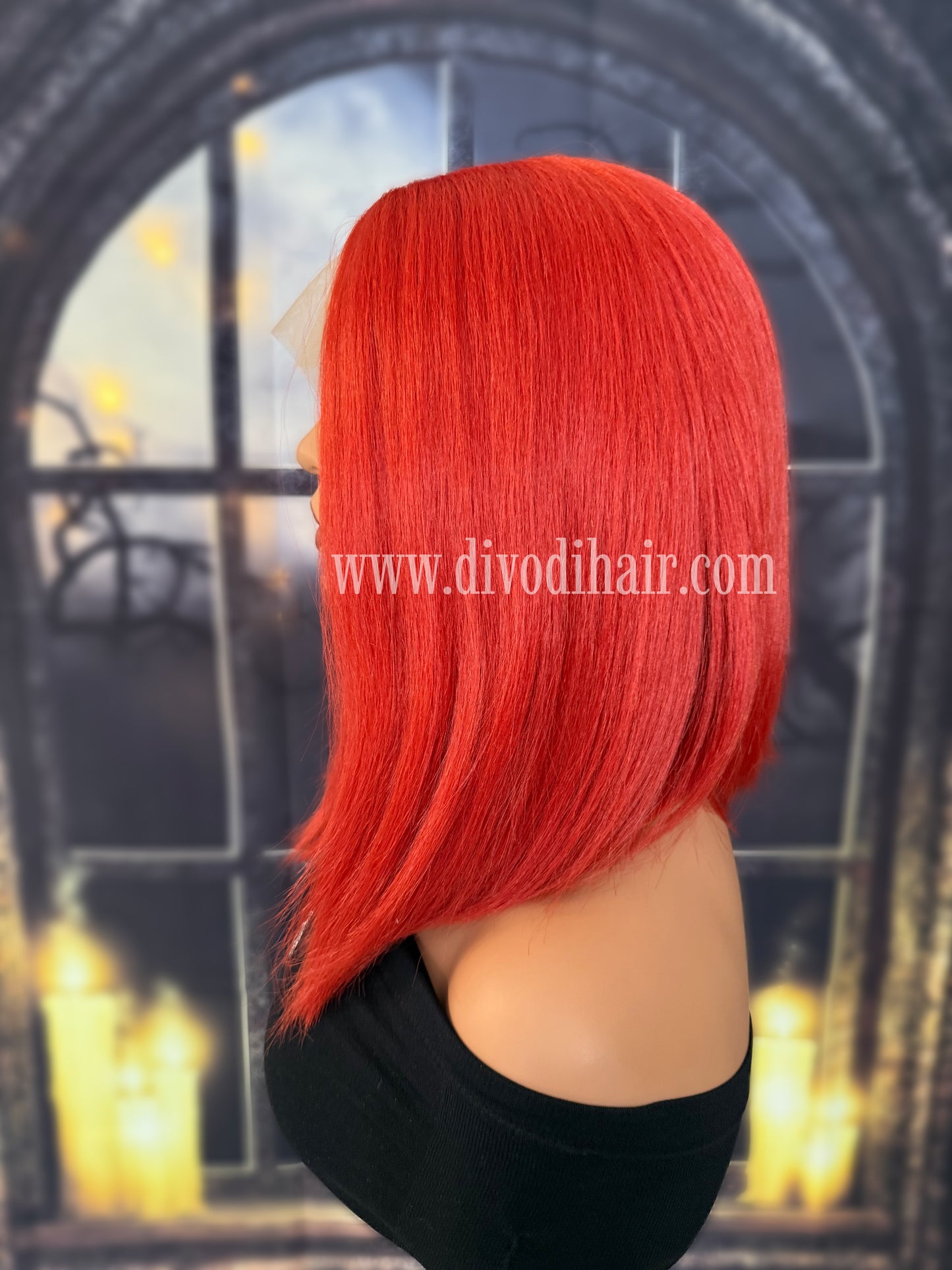 Red Cosplay T-Part Lace Front Wig-DH349