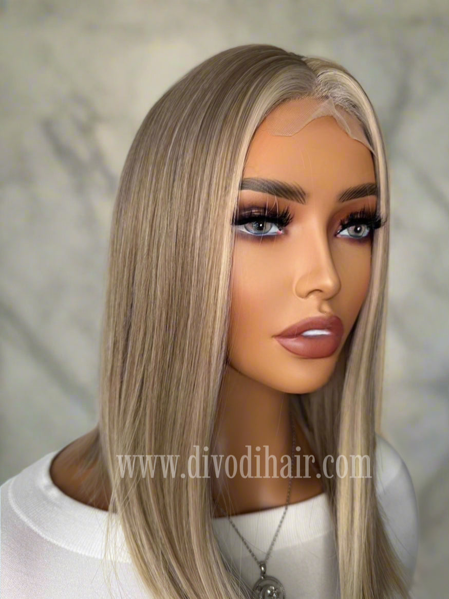 Aria-Dark Blonde/Highlights-Small Lace Front Wig