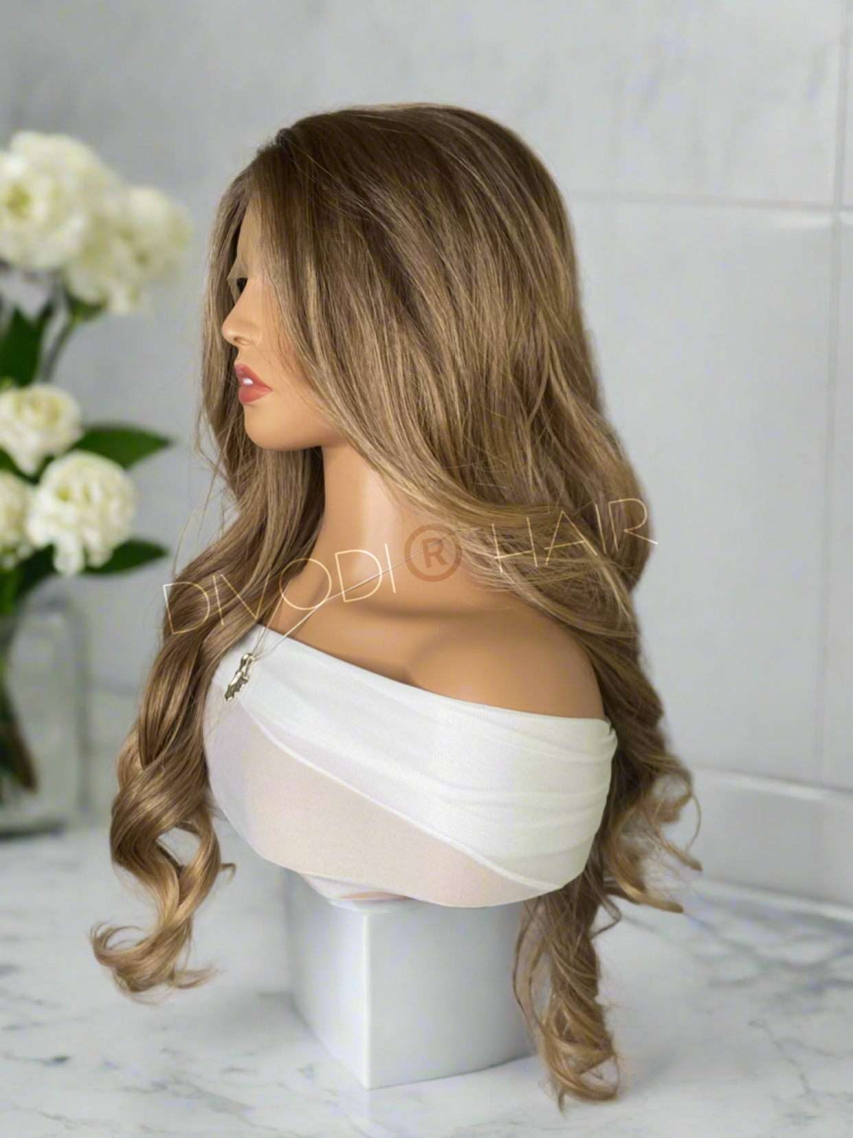 Jane-Brown/Highlights-Futura Fiber (13x3)-Lace Front Wig-Small/Petite