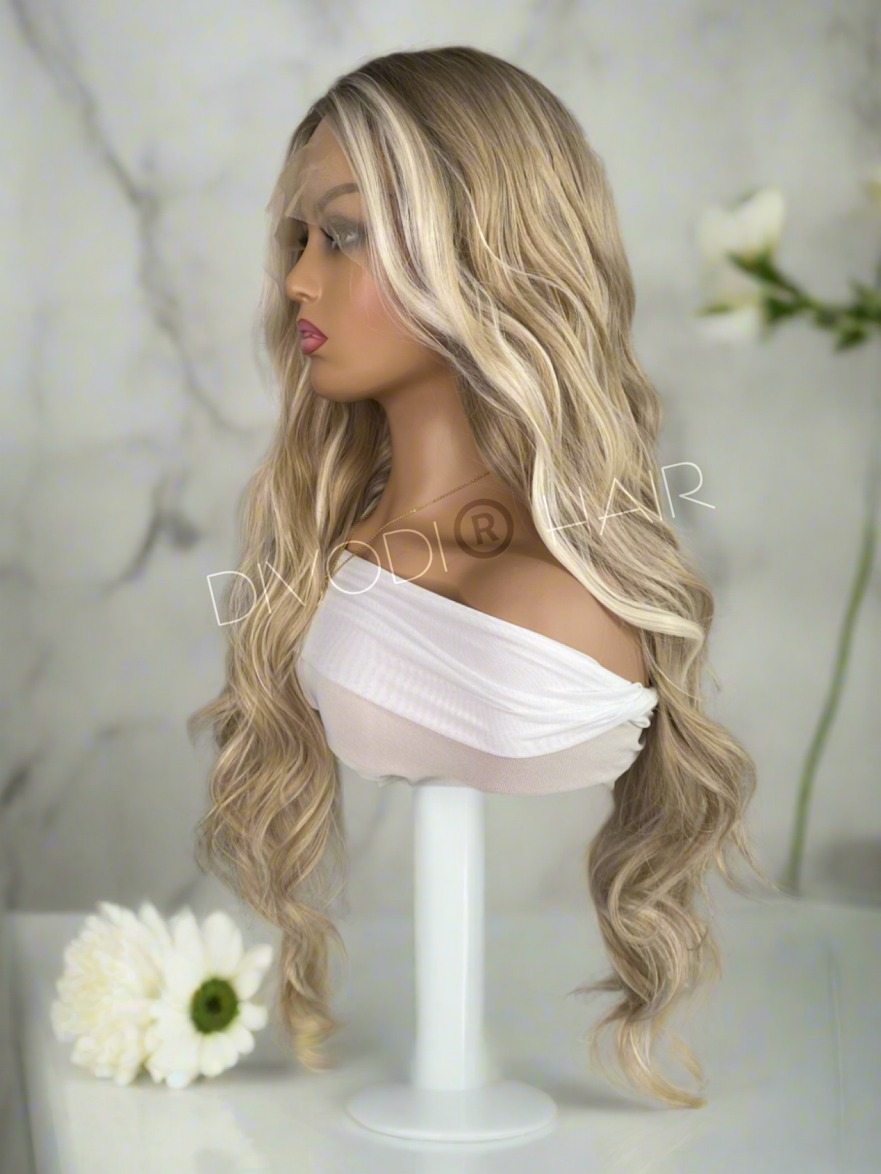 Claudia-Ombre Blonde T-Part Lace Front Wig