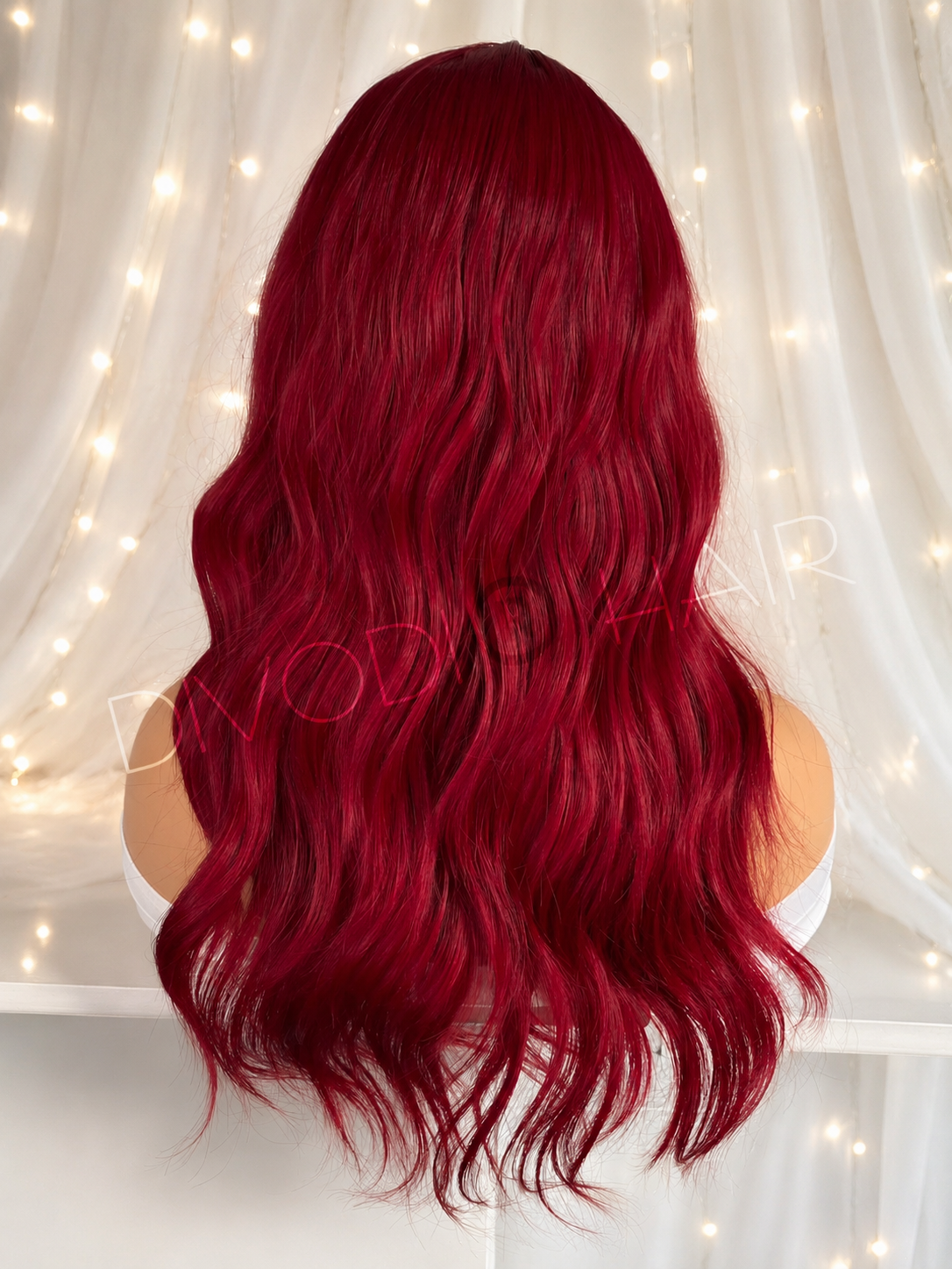 Valentina-Wine Red with Bangs Non-Lace Wig