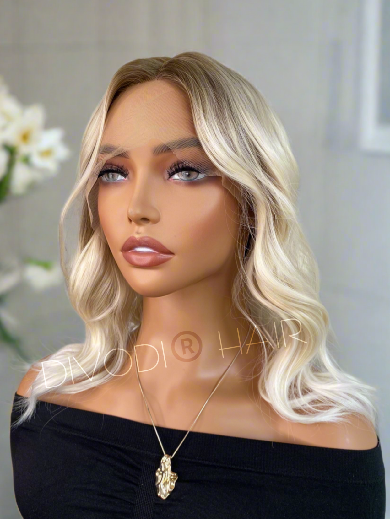 Marilyn-Ombre Blonde Futura Fiber T-Part Lace Front Wig