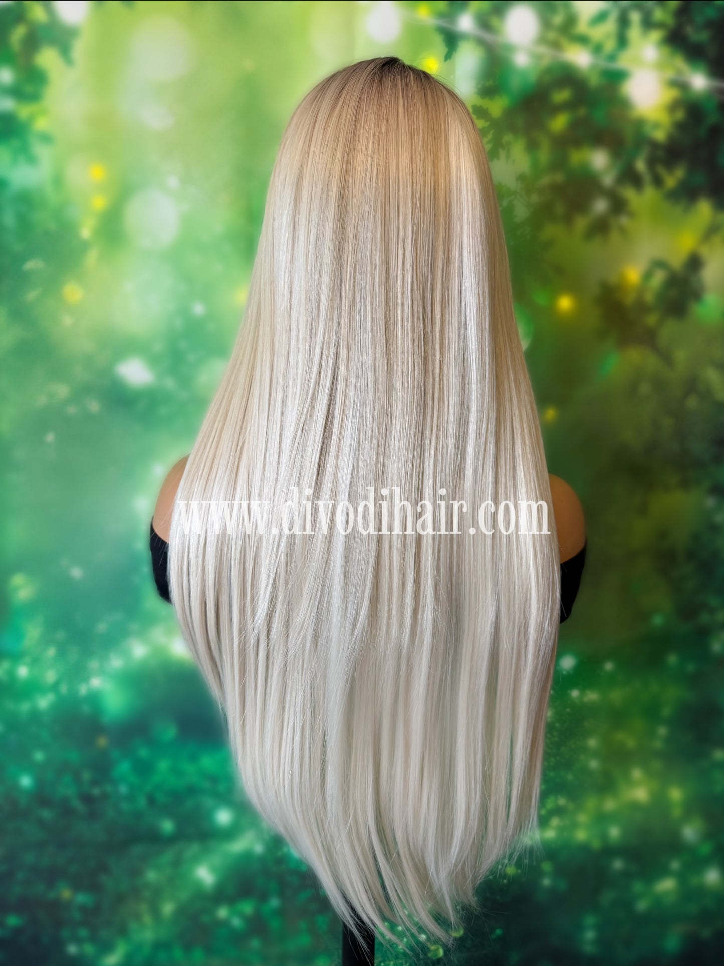 Ombre Platinum Blonde-(13x4) Lace Front Wig-DH311