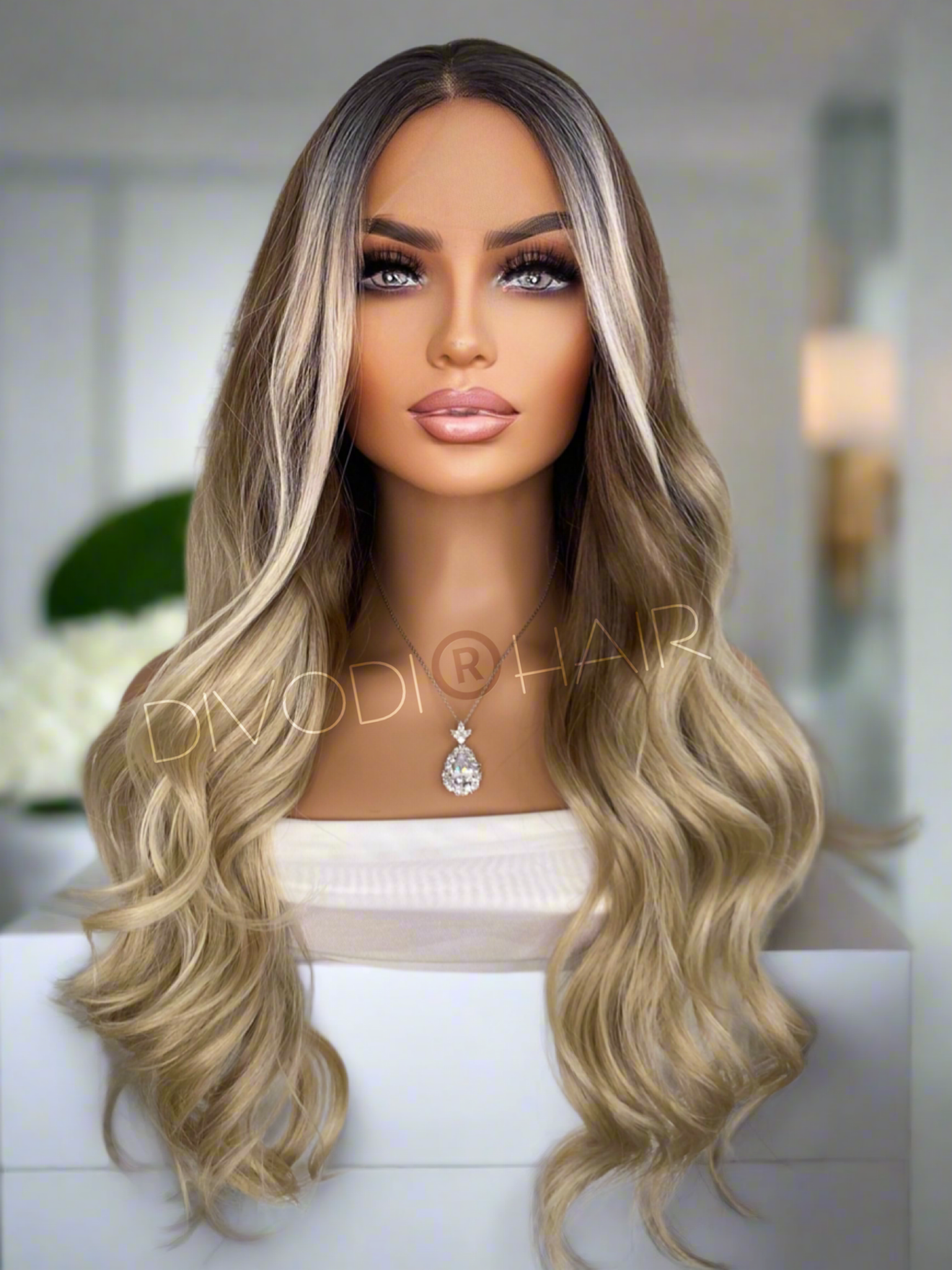 Kera-Brown/Blonde Balayage (13x3) Lace Front Wig