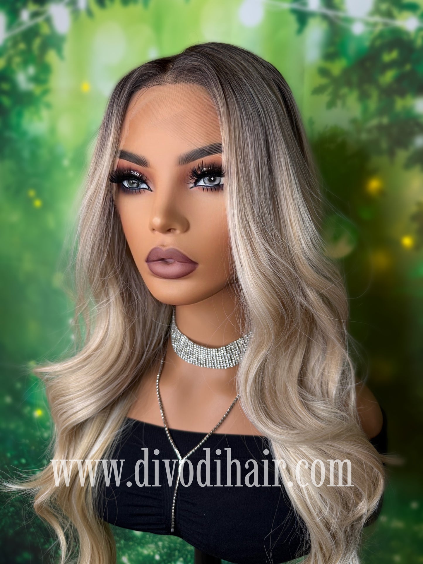 Ombre Blonde Lace Front Wig-(13x6) Lace Front-Futura Fiber-DH337