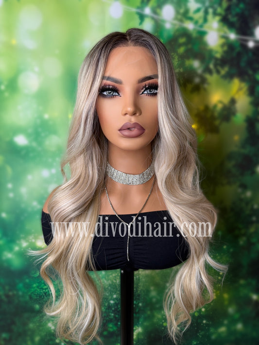 Ombre Blonde Lace Front Wig-(13x6) Lace Front-Futura Fiber-DH337