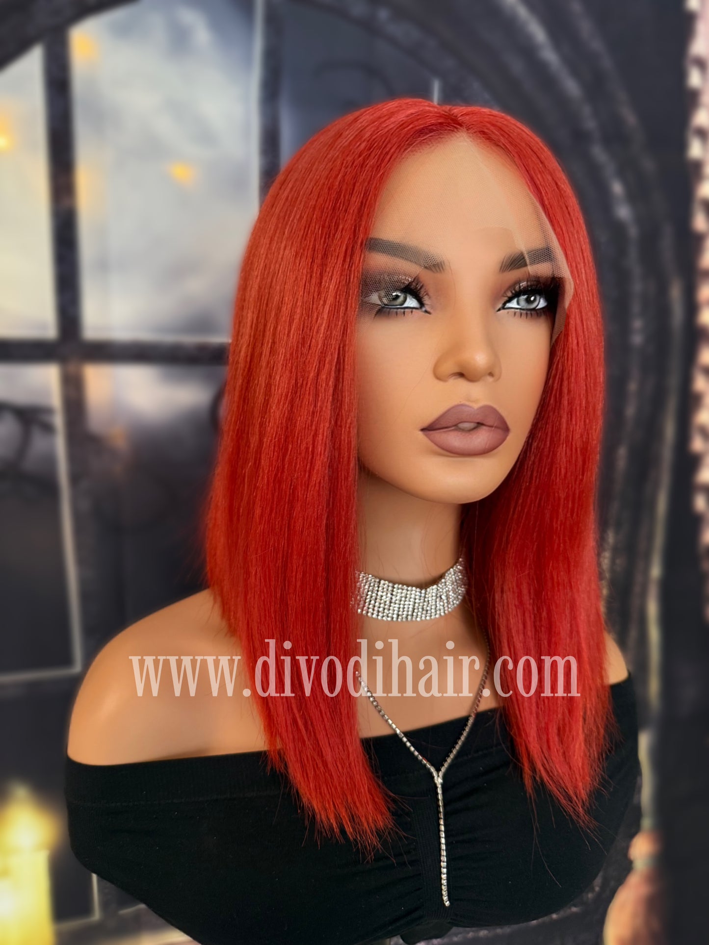 Red Cosplay T-Part Lace Front Wig-DH349
