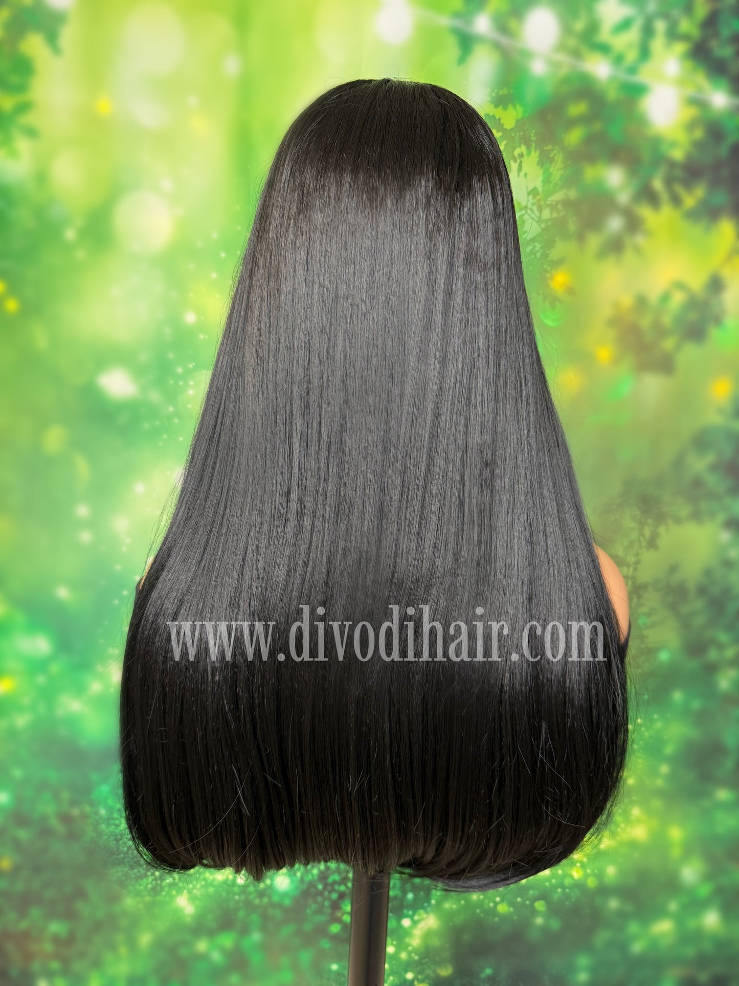 Black Wig with Bangs-DH339