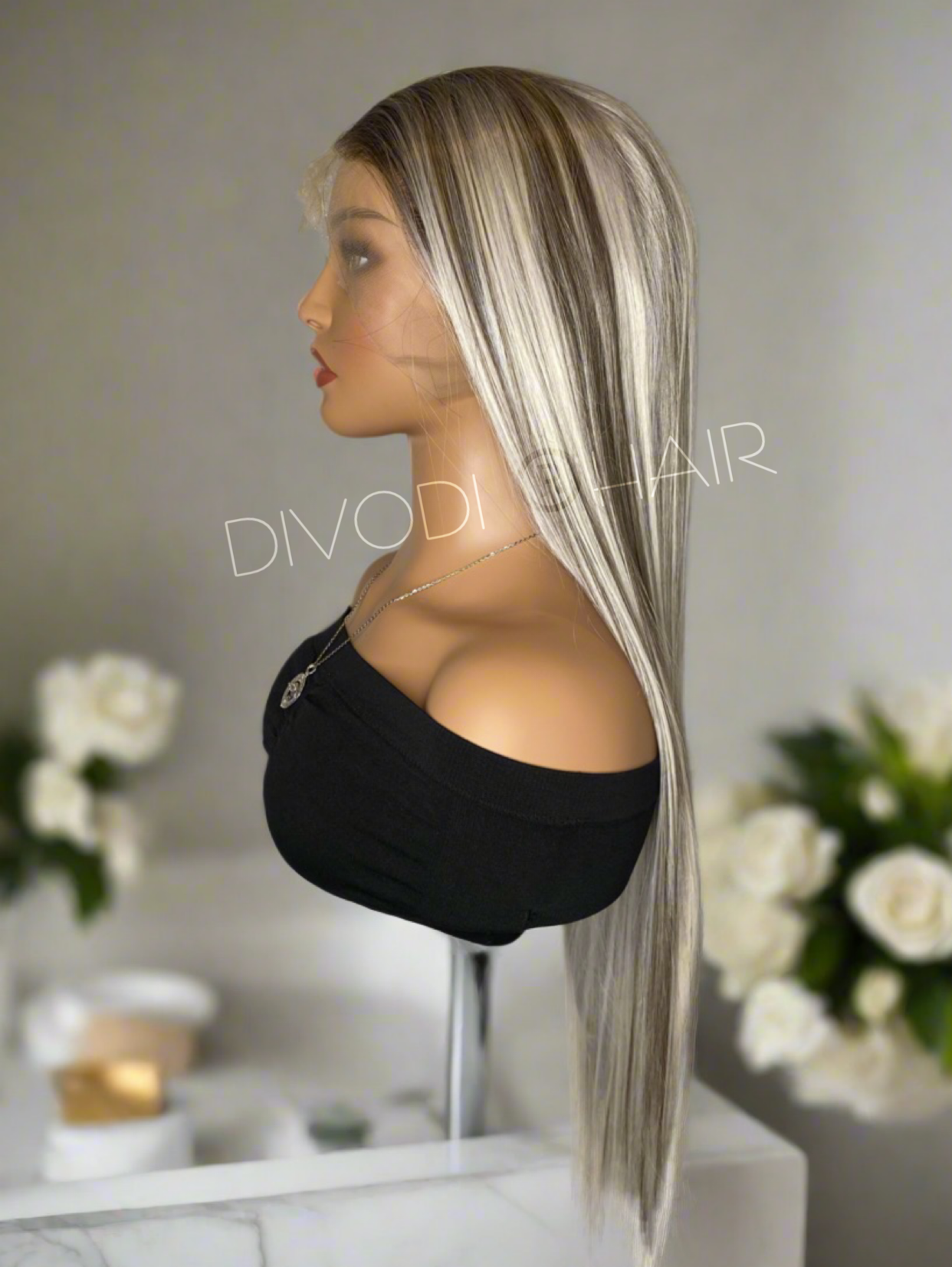 Savannah-Ombre Platinum Blonde Futura Fiber (13x3) Lace Front Wig