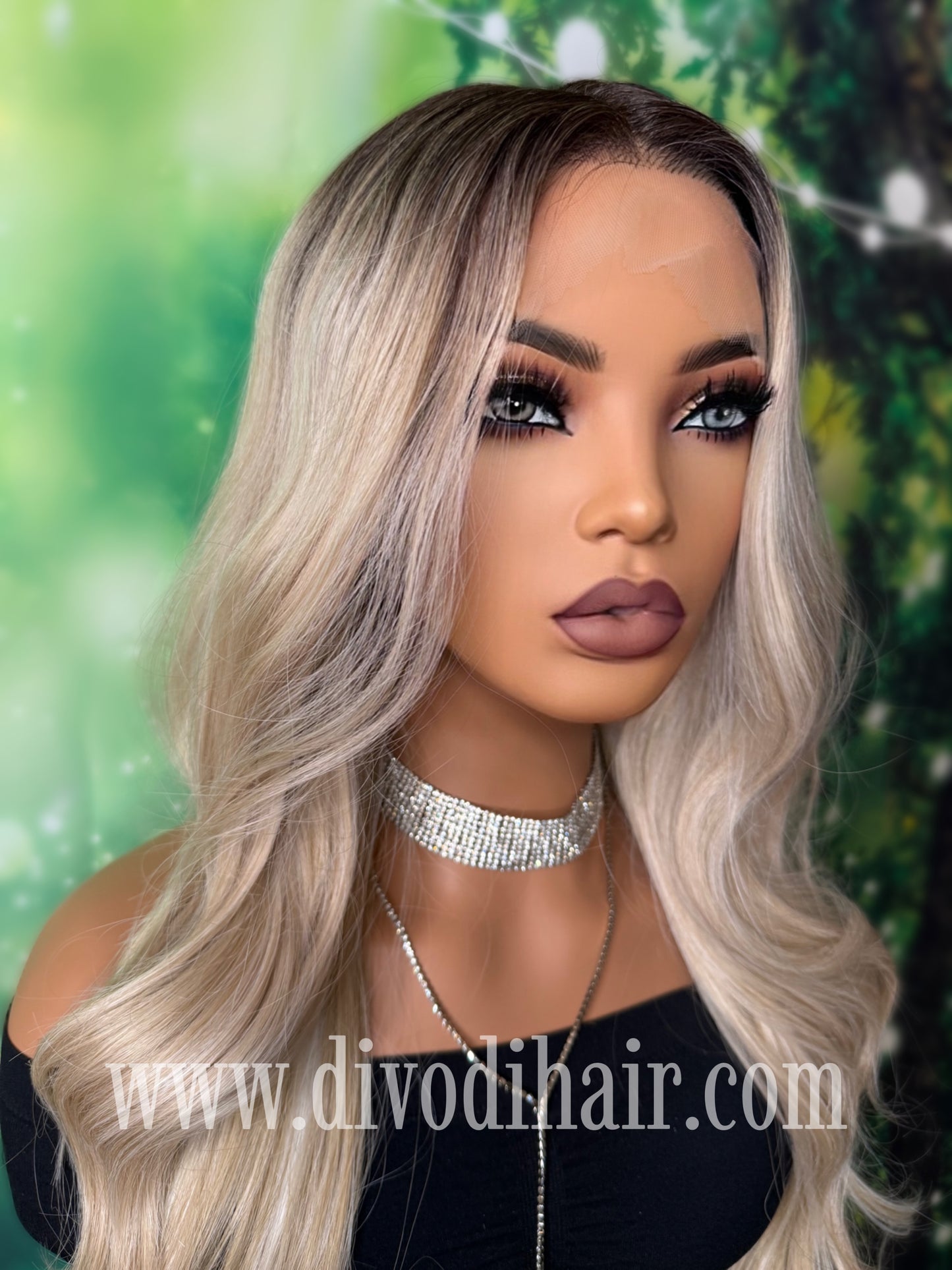 Ombre Blonde Lace Front Wig-(13x6) Lace Front-Futura Fiber-DH337