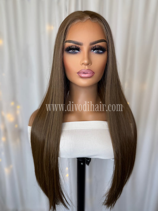 Brown-(13x6) Pre-cut Lace Front Wig-DH207
