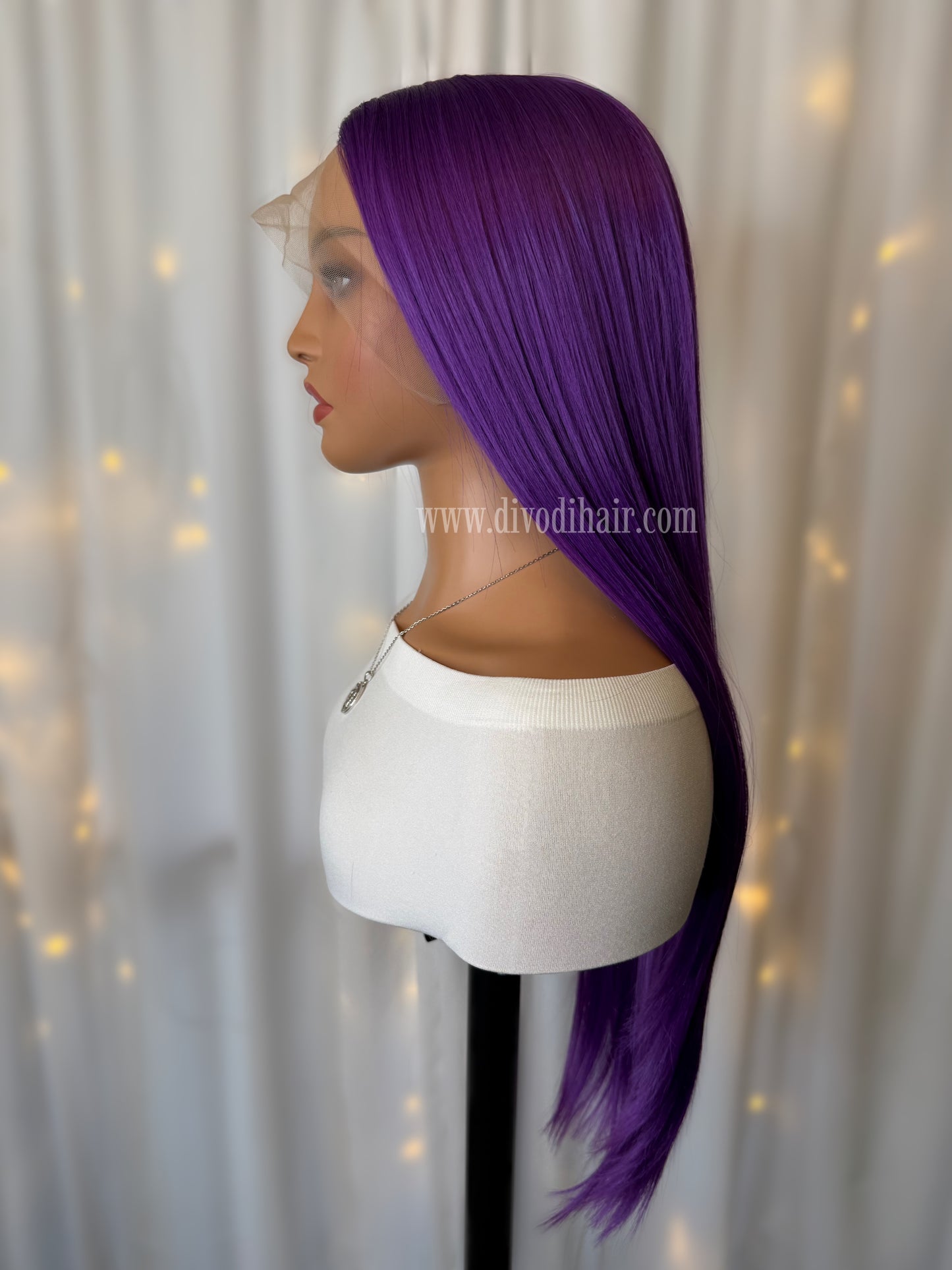 Purple-Blossom-T-Part-Lace Front Wig