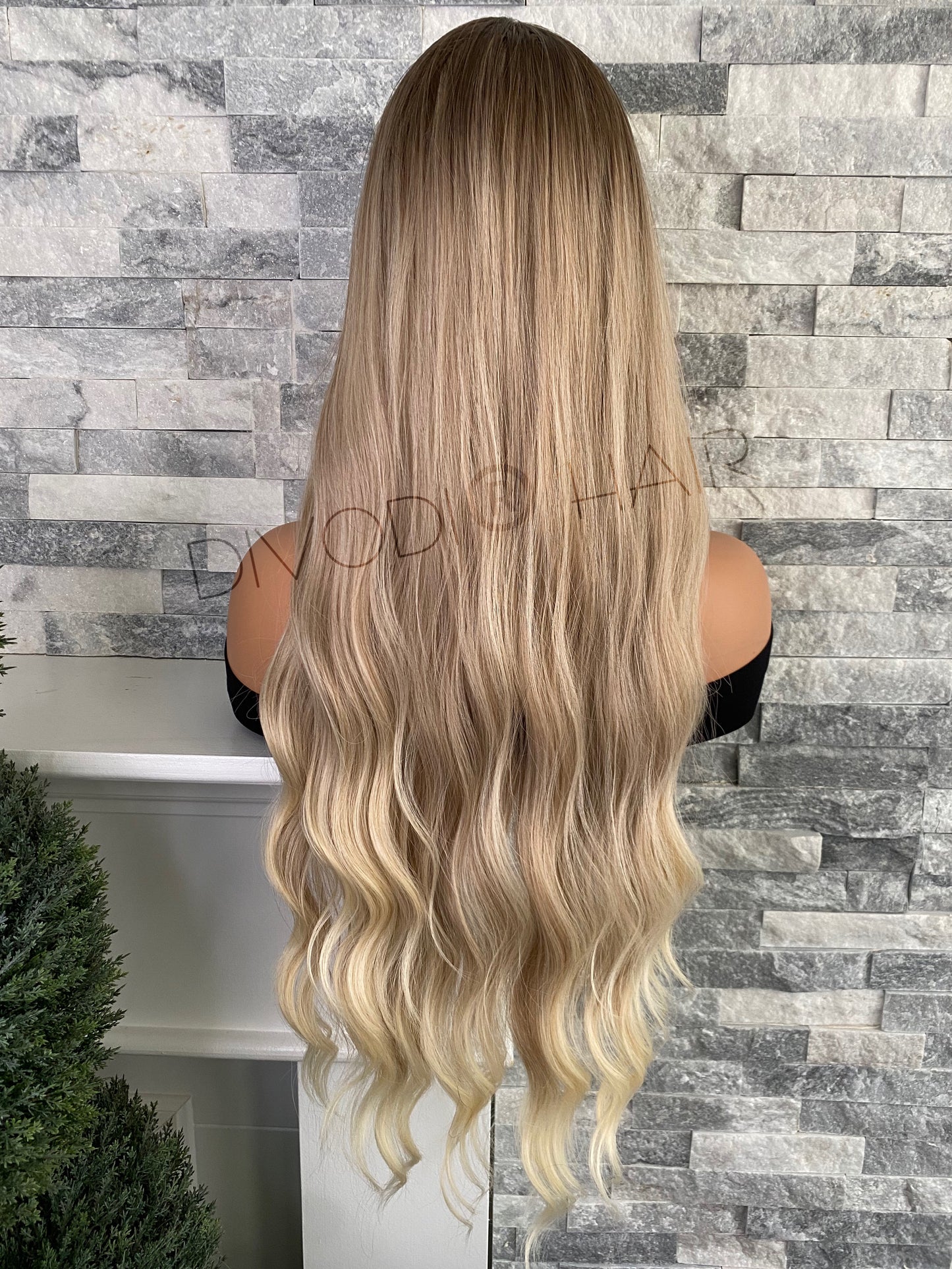 Clara-Ombre Blonde with Bangs Non-Lace Wig