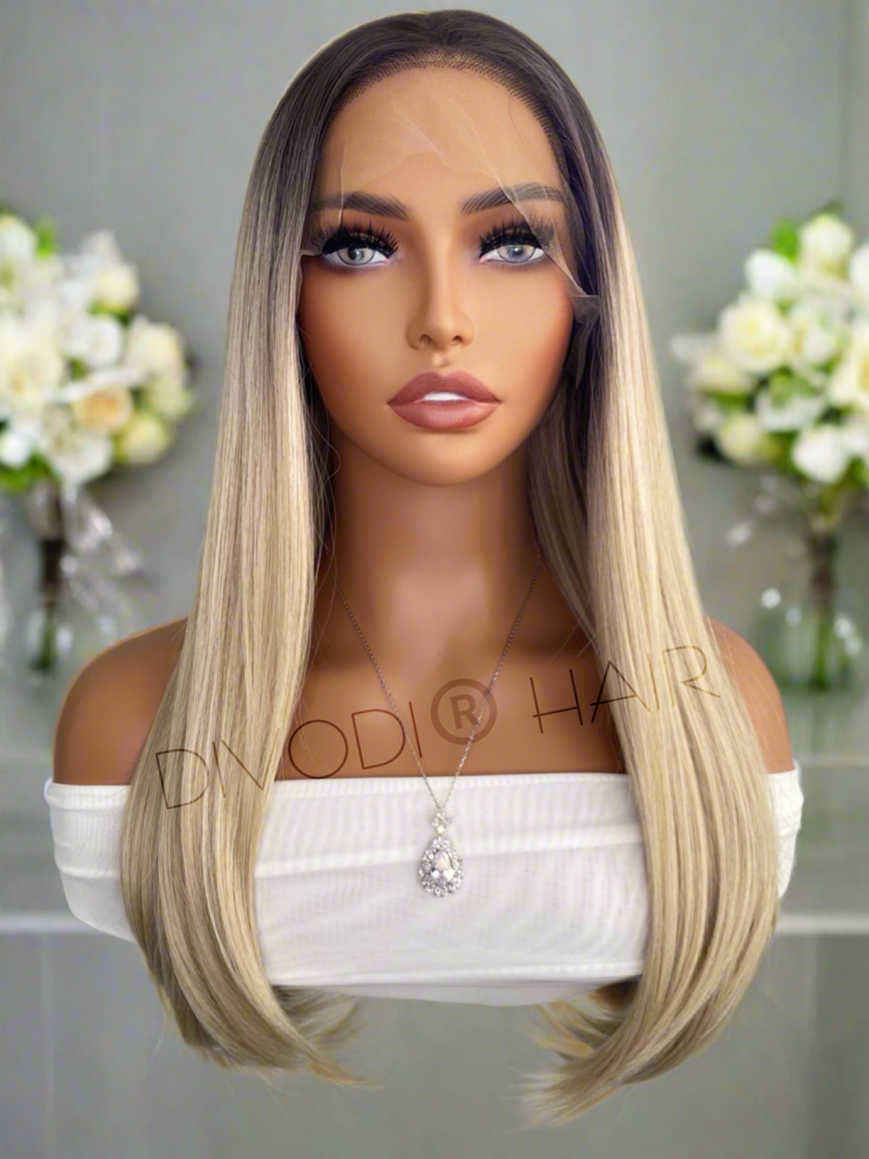 Selena-Ombre Blonde Futura Fiber (13x3) Lace Front Wig