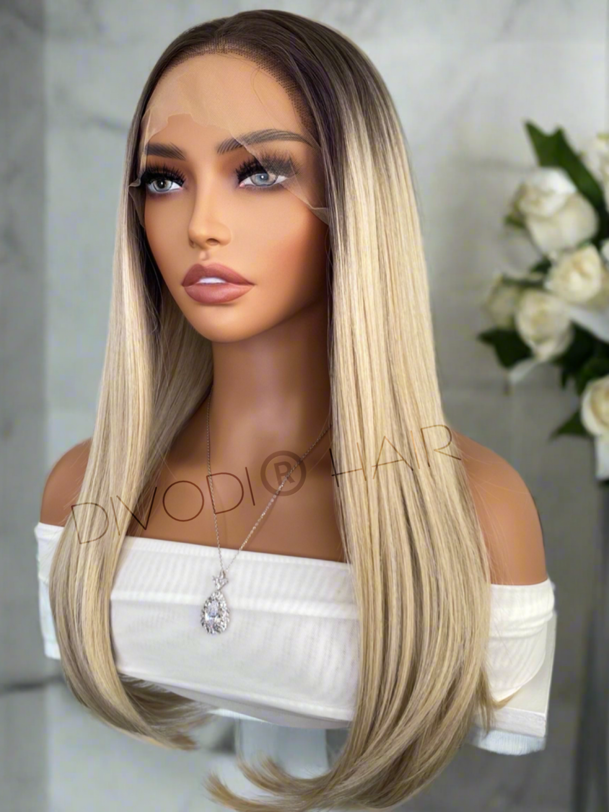 Selena-Ombre Blonde Futura Fiber (13x3) Lace Front Wig