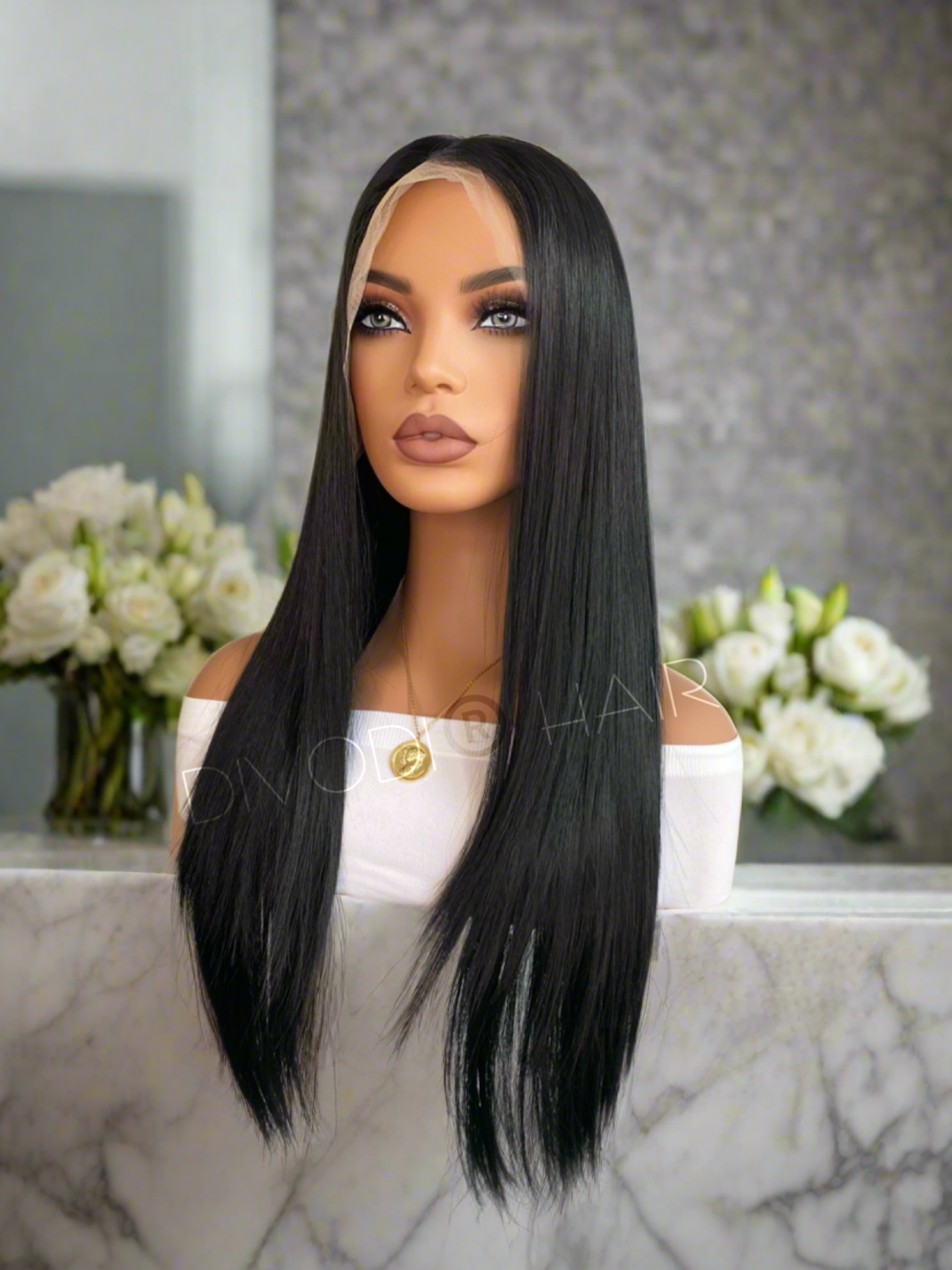 Nina-Black Futura Fiber (13x6) Lace Front Wig