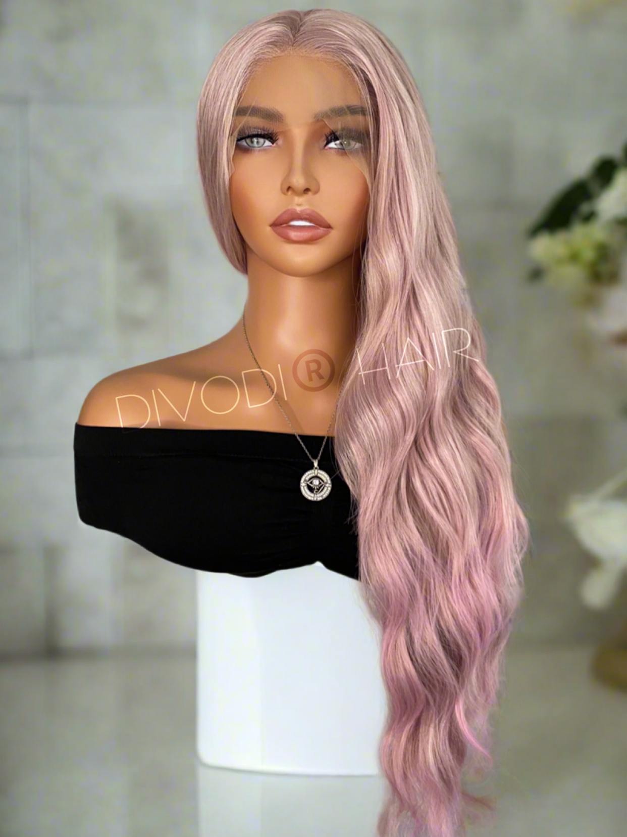 Alina-Beach Wave-Ombre Pink/Pastel Blend (13x3) Lace Front Wig