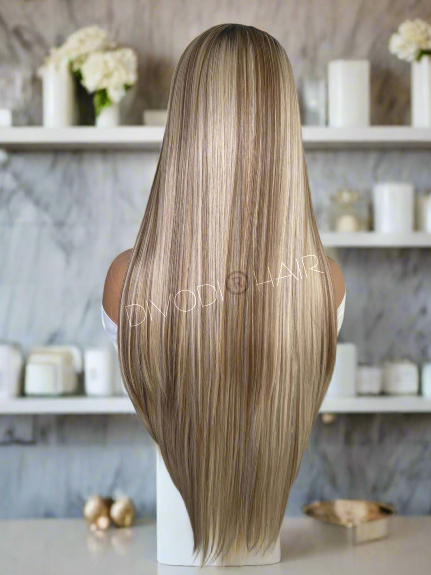 Alyssa-Light Brown/Dark Blonde-Futura Fiber-(13x6) Lace Front Wig