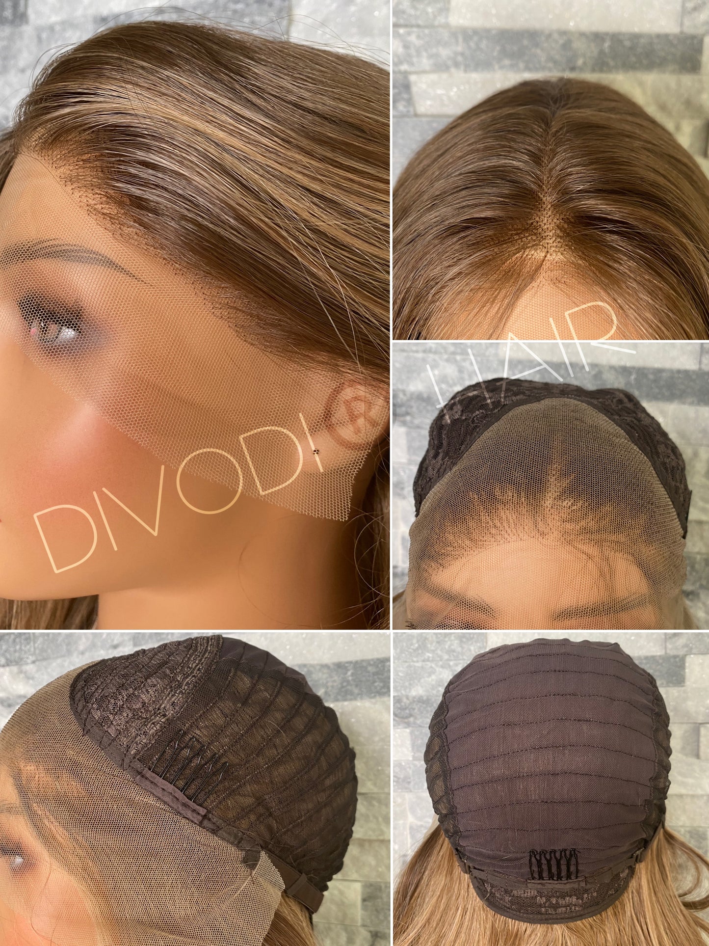 Jane-Brown/Highlights-Futura Fiber (13x3)-Lace Front Wig-Small/Petite