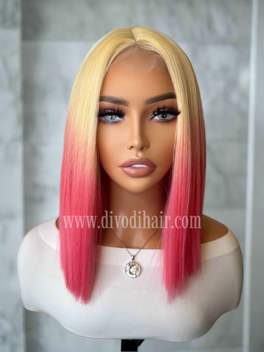 Pink-Blossom-Small Lace Front Wig-DH203