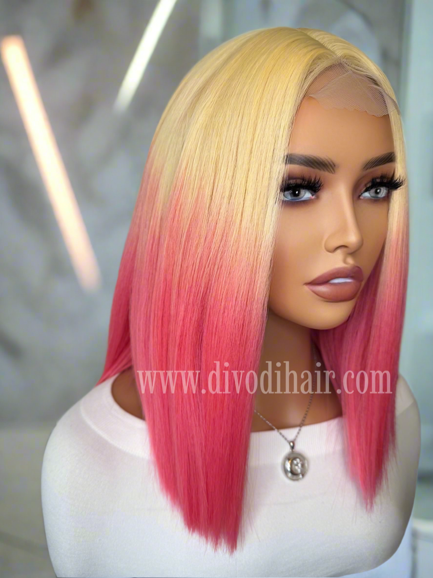 Pink-Blossom-Small Lace Front Wig-DH203