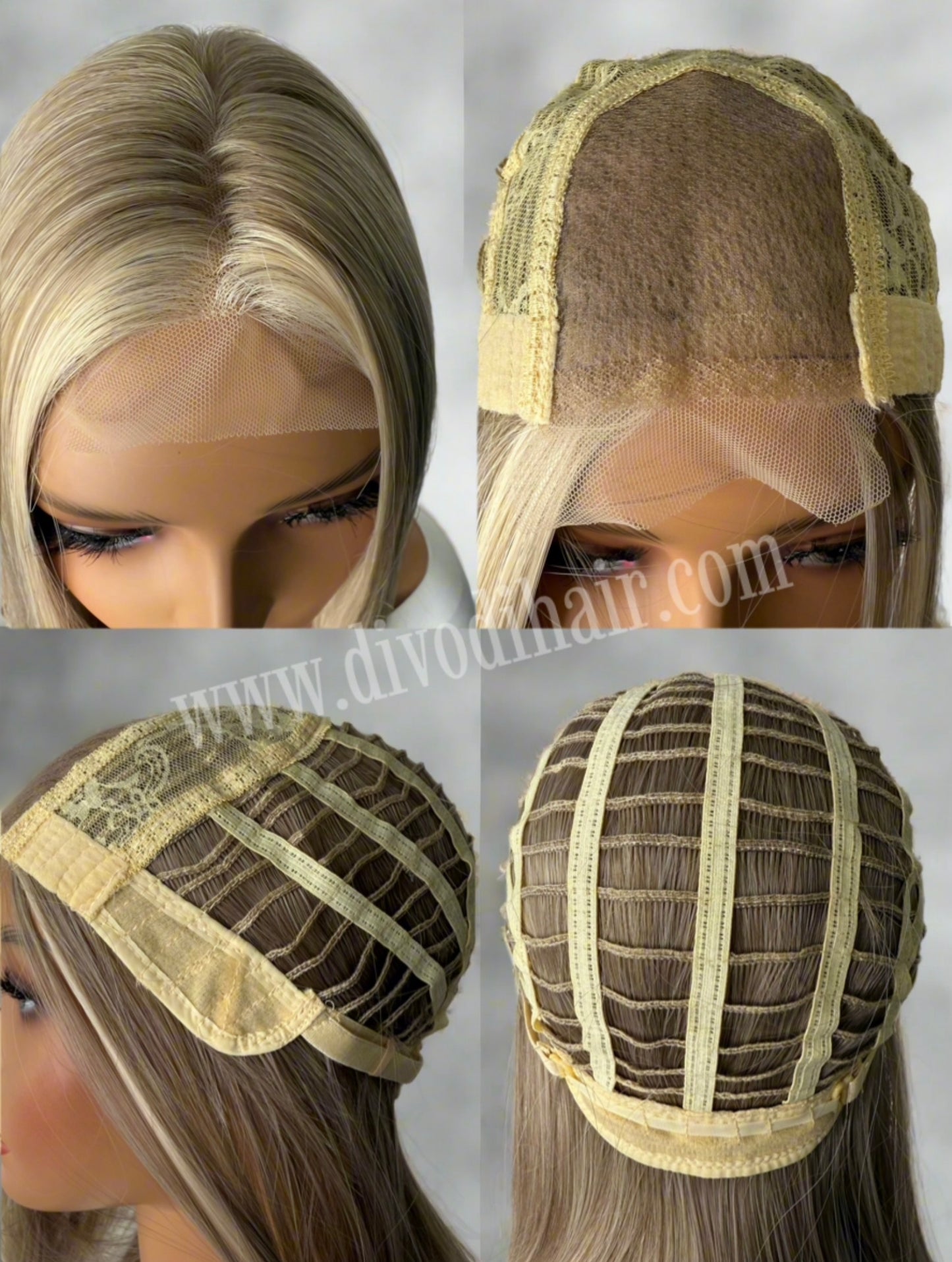 Aria-Dark Blonde/Highlights-Small Lace Front Wig