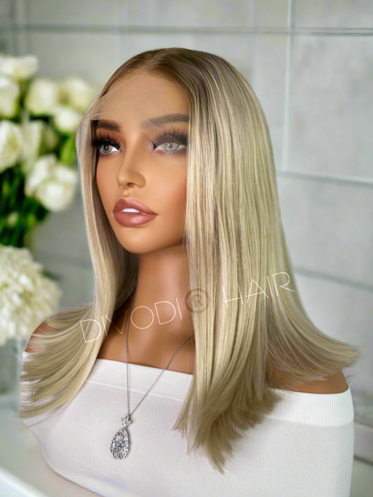 Mila-Ombre Blonde Futura Fiber T-Part Lace Front Wig