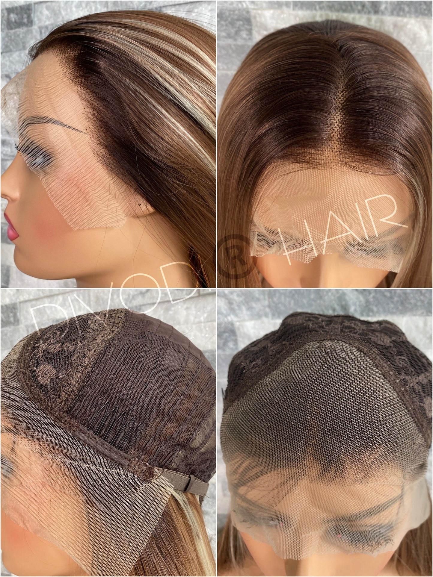 Billie-Brown/Highlights-Futura Fiber-(13x4) Lace Front Wig