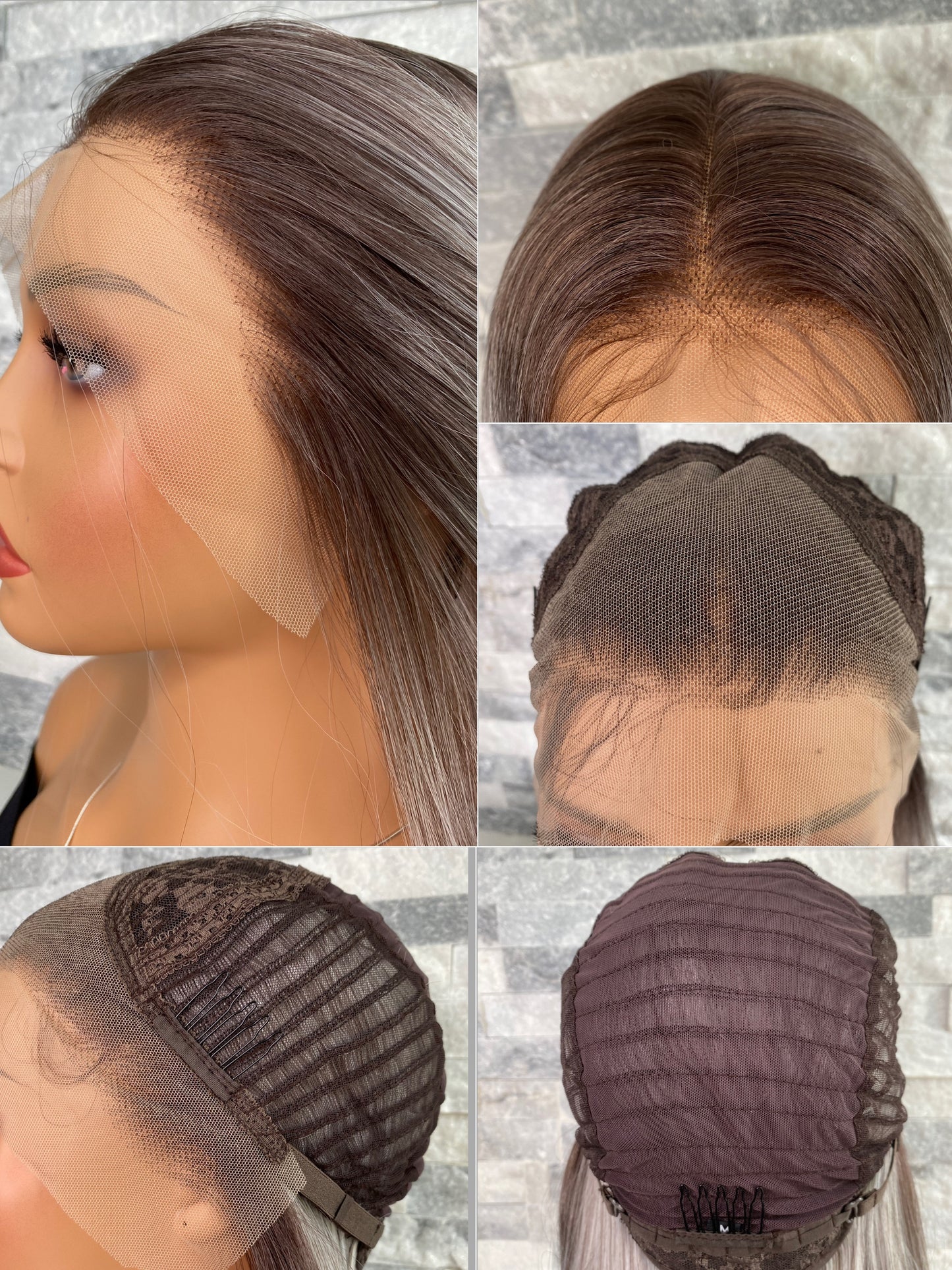 Silvie-Ombre Silver Gray Futura Fiber (13x4) Lace Front Wig