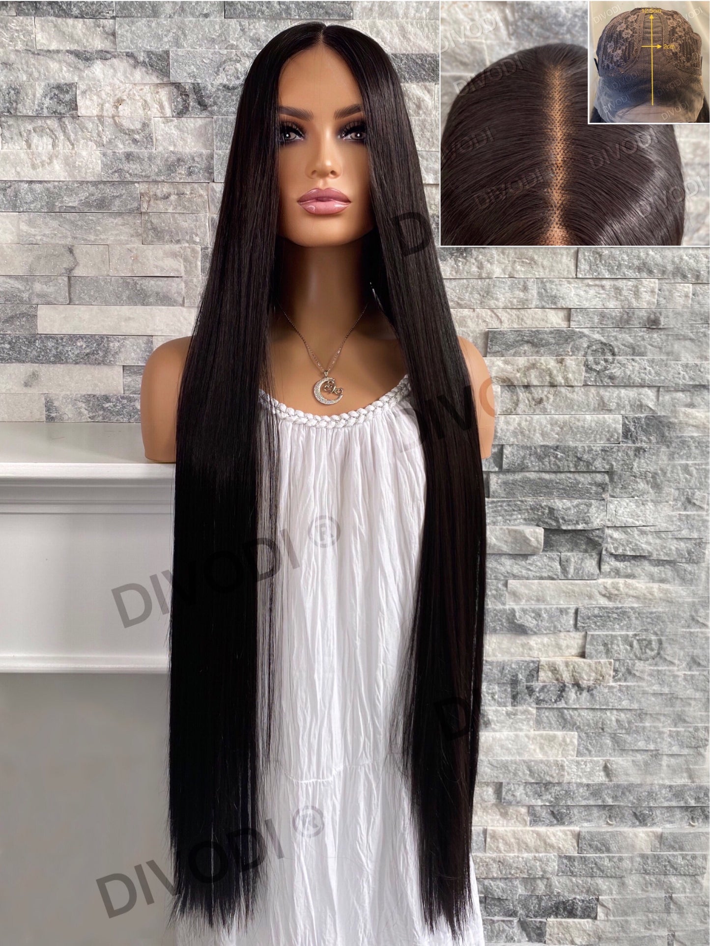 Beauty-Long Black-Futura Fiber-T-Part Lace Front Wig