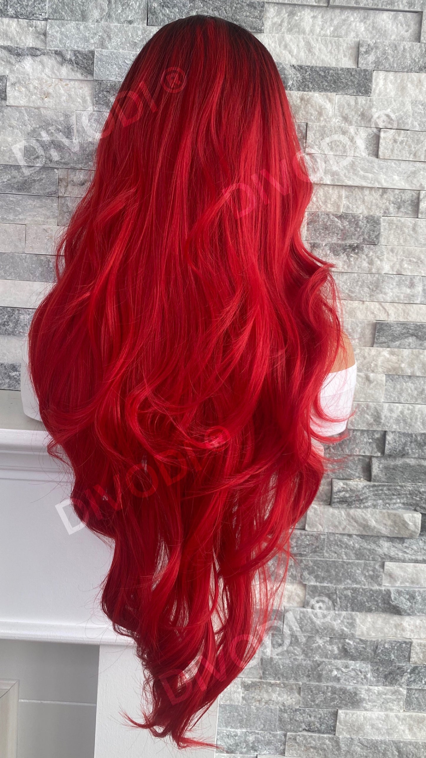 Mable-Ombre Red Non-Lace Wig