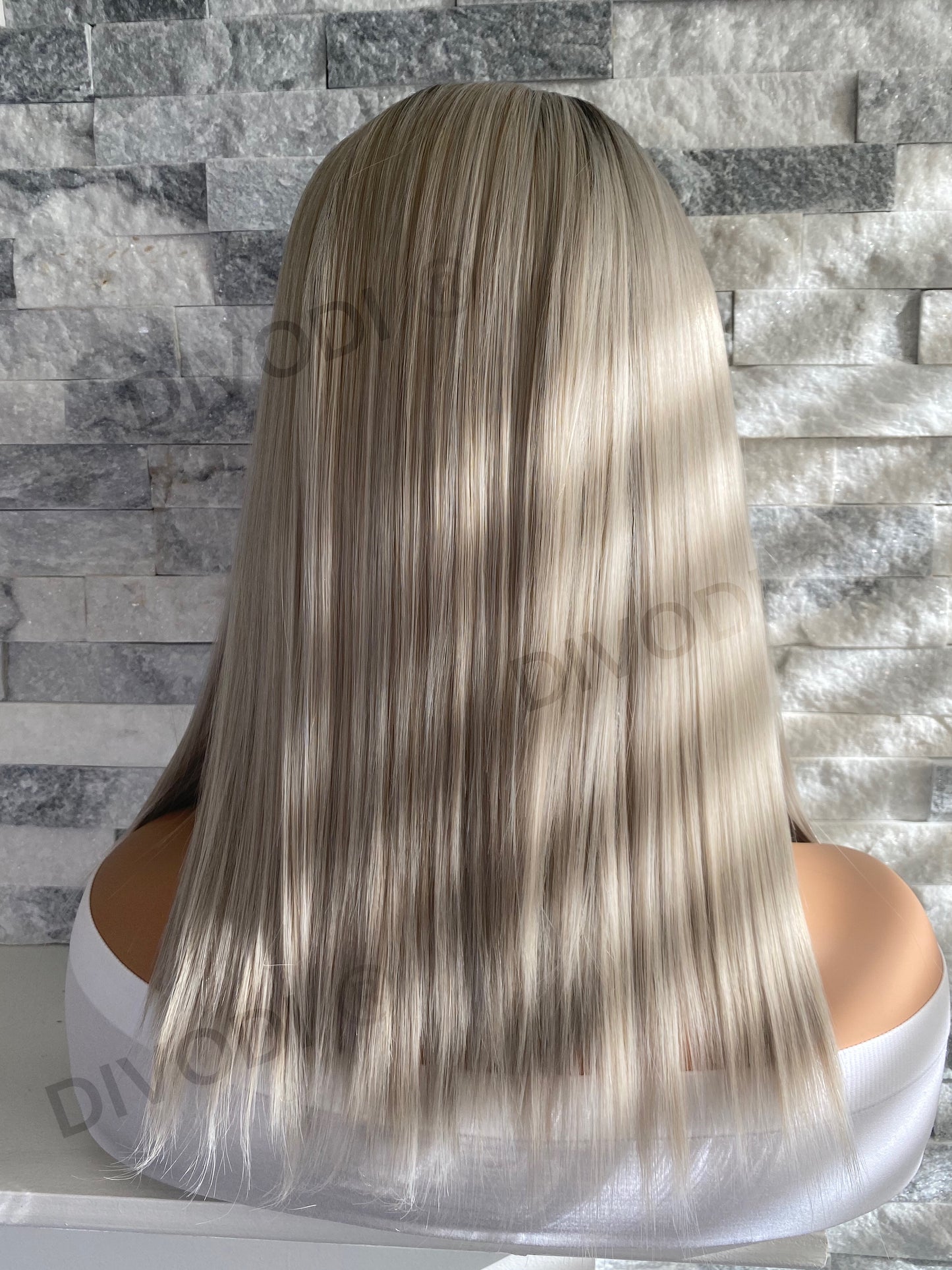 Angel-Ombre Platinum/Gray-(13x3) Lace Front Wig