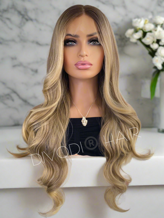 Belle-Dark Blonde-Futura Fiber-(13x3) Lace Front Wig