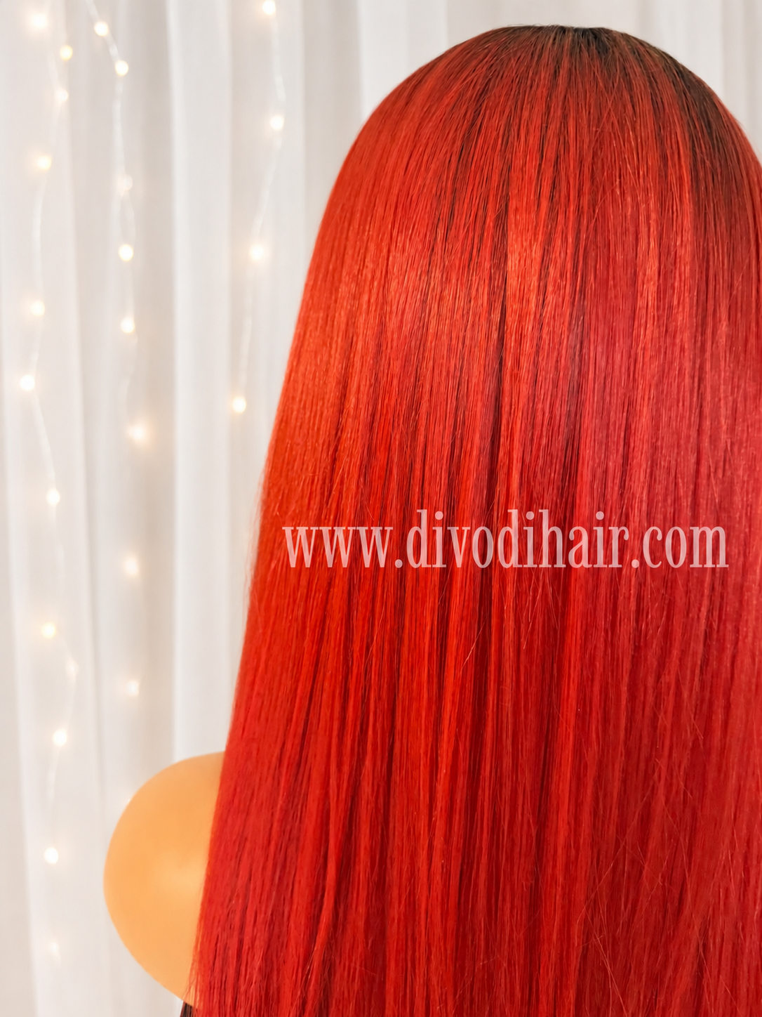 Rooted Red-T-Part Lace Front Wig-DH348