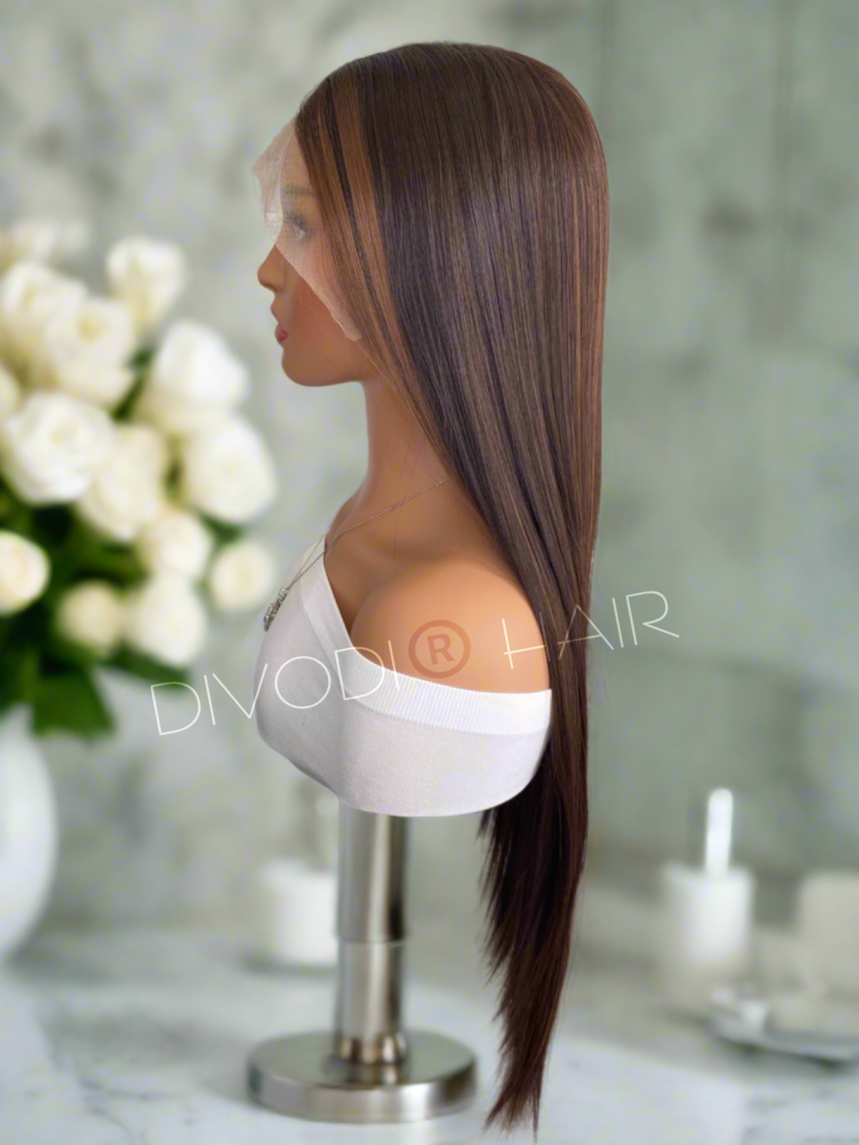 Hazel-Brown/Highlights Futura Fiber (13x3) Lace Front Wig