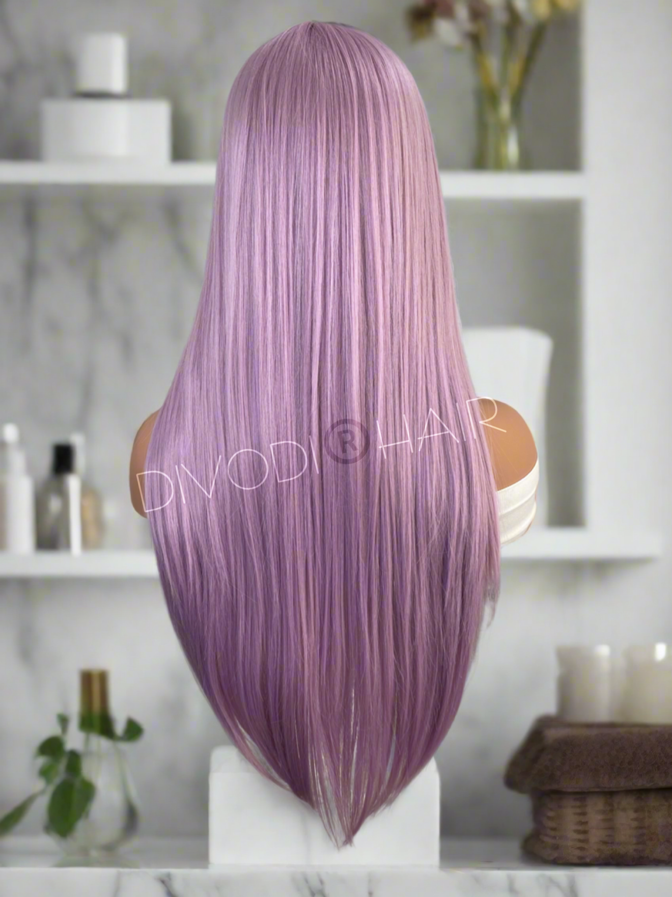 Lily-Lilac Futura Fiber T-Part Lace Front Wig