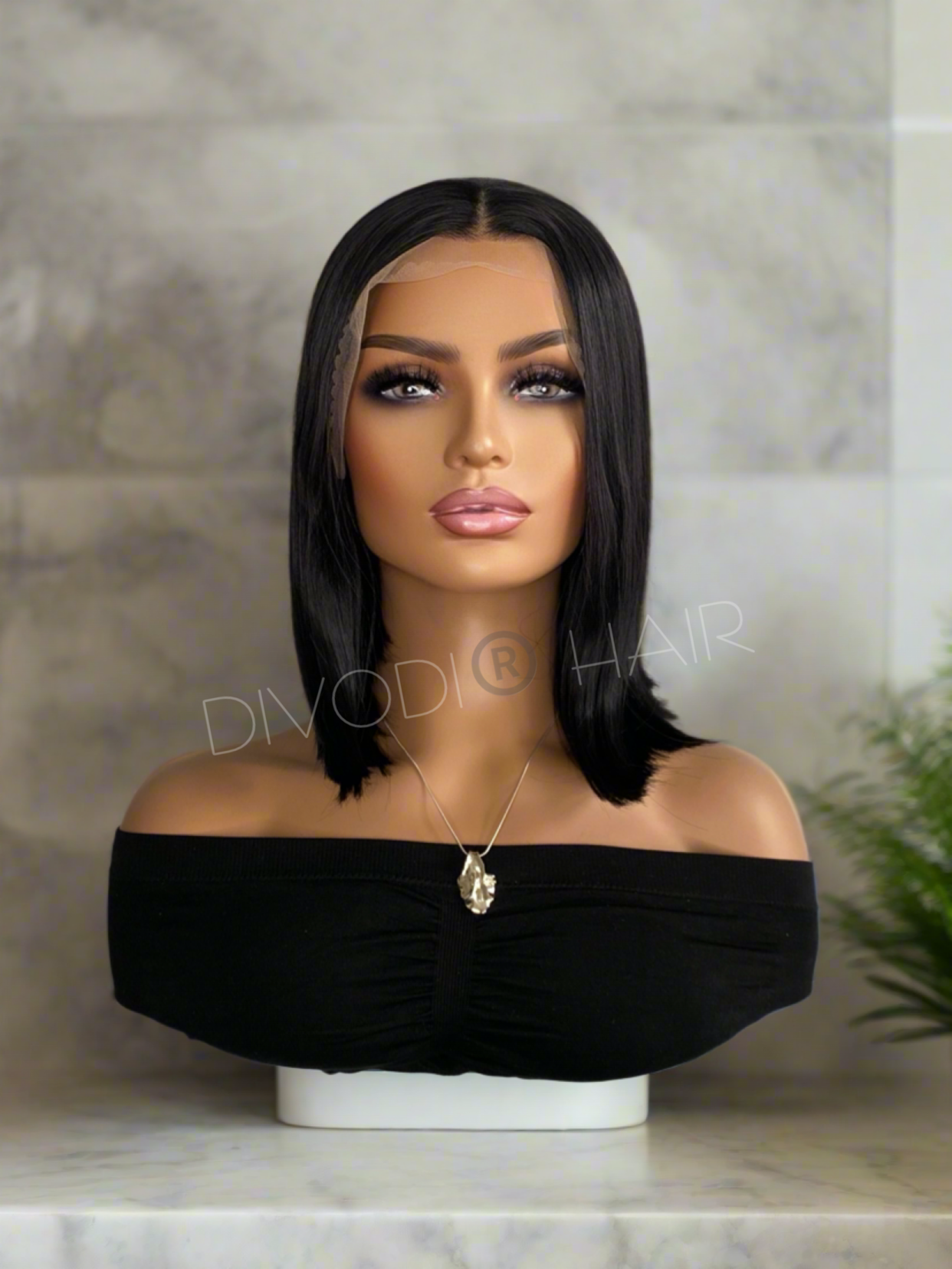 Maggie-Black Futura Fiber (13x3) Lace Front Wig