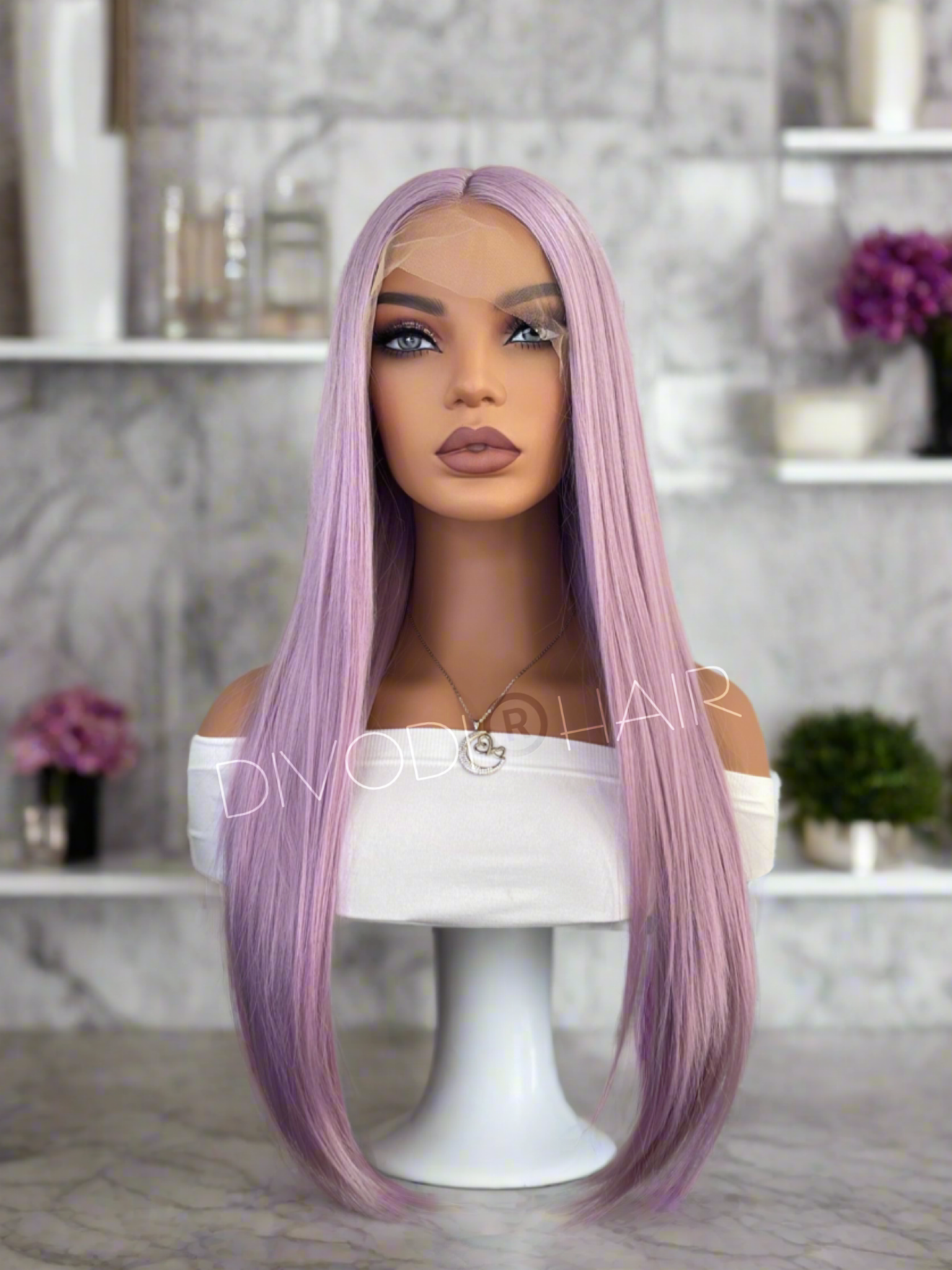 Lily-Lilac Futura Fiber T-Part Lace Front Wig